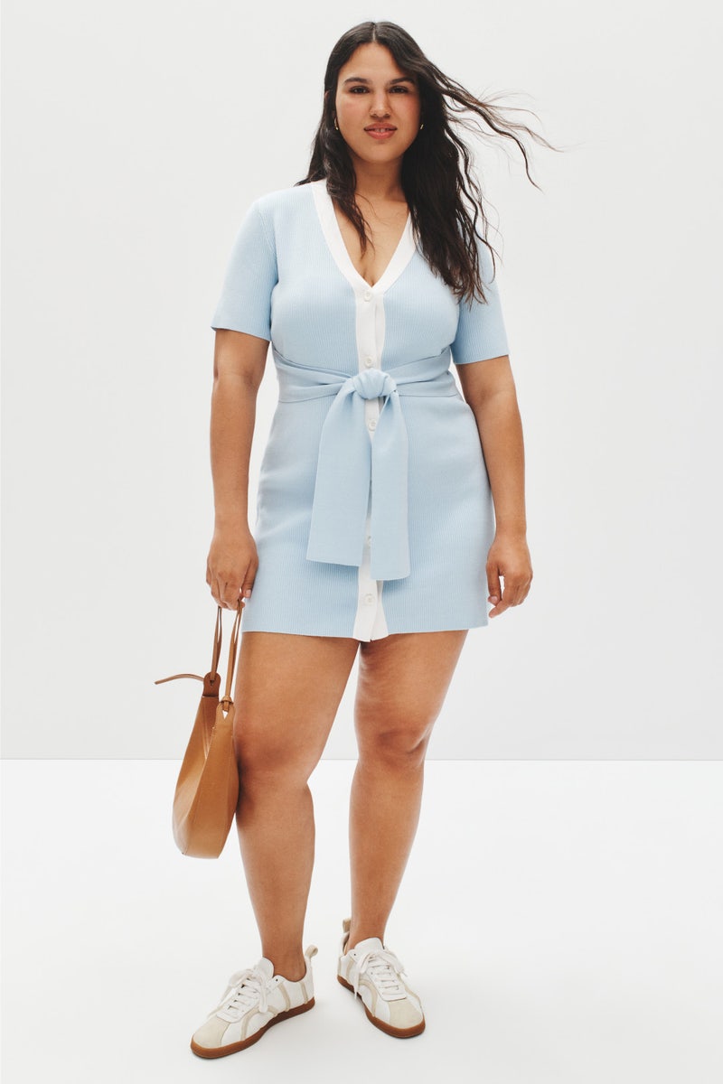 Front V-Neck T Shirt Dress by TOCCIN X RTR - Photo 5
