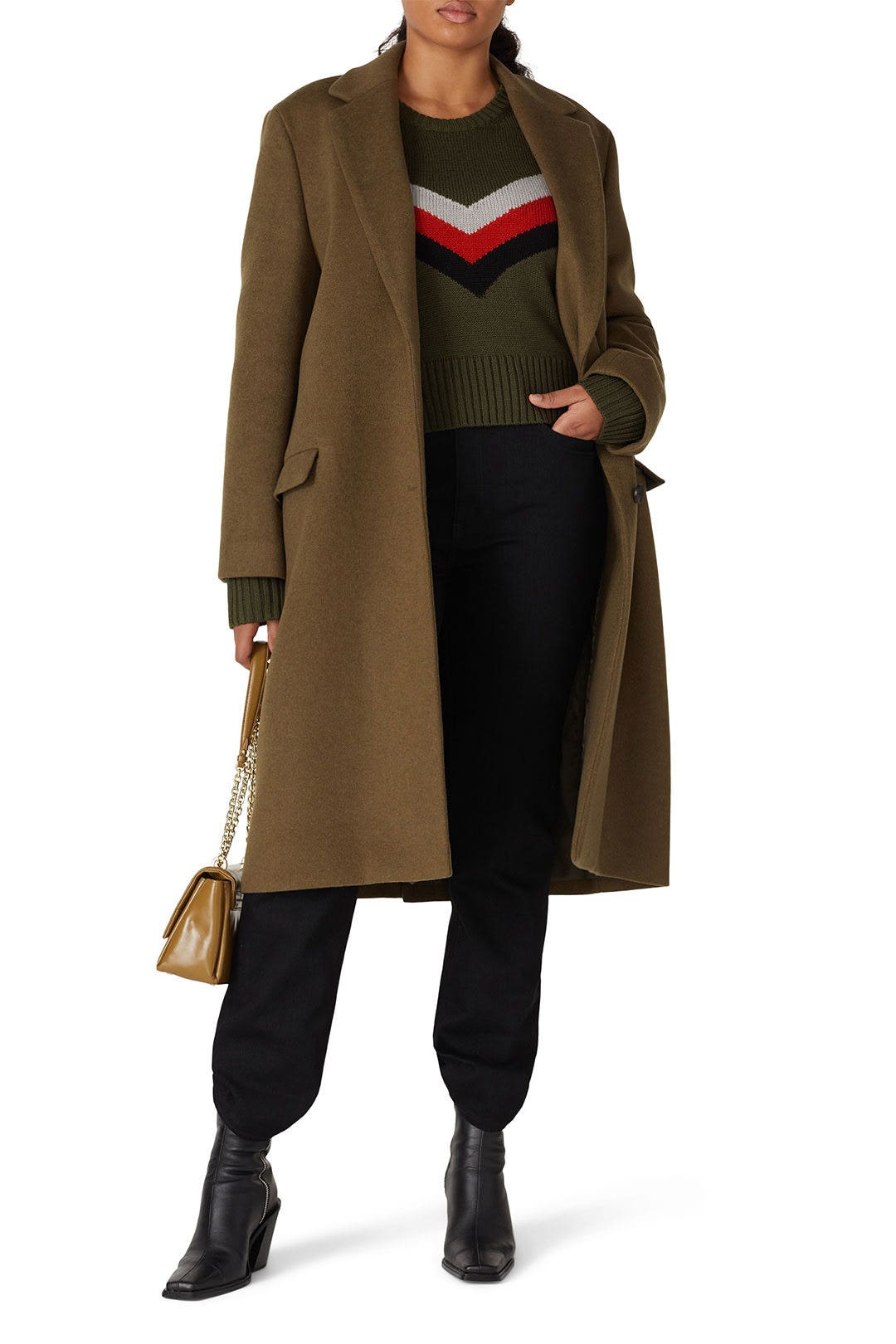 Olive Chevron Sweater by Marissa Webb x RTR 4