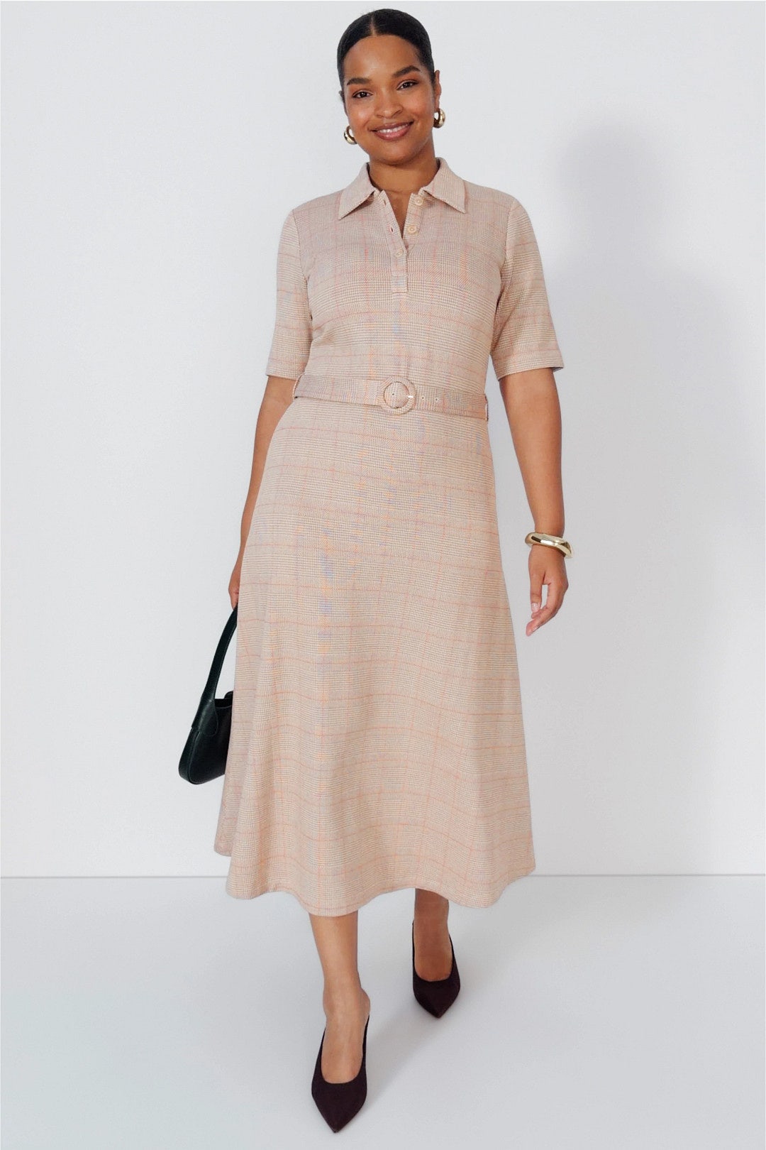 Plaid Belted Shirt Dress by Rosetta Getty x RTR 4