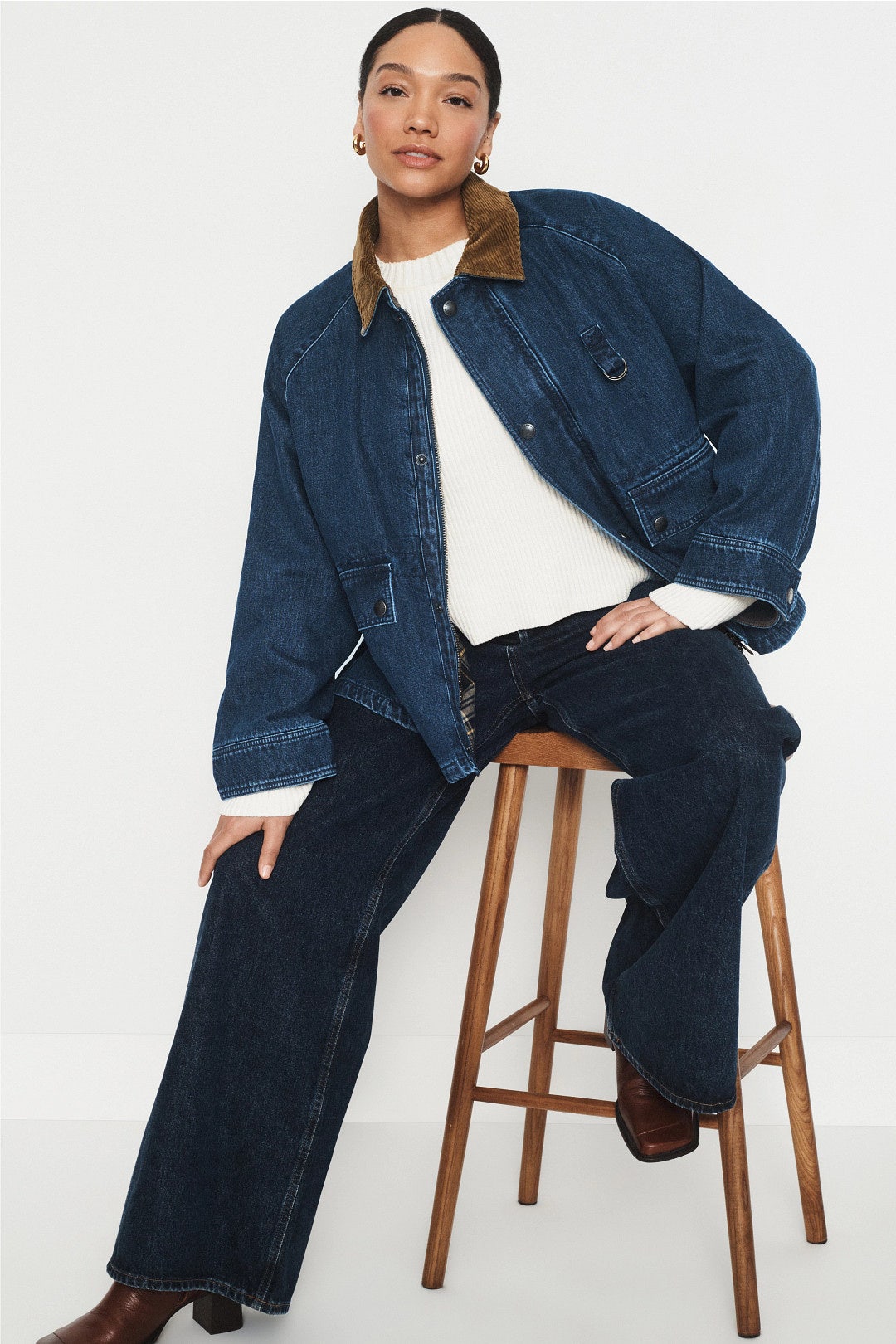 3X1 Rigid Denim Woven Field Jacket by Polo Ralph Lauren 5