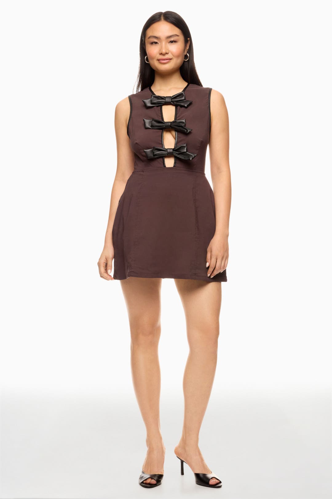 Vegan Leather Peplum Mini Dress by WEWOREWHAT | Rent the Runway