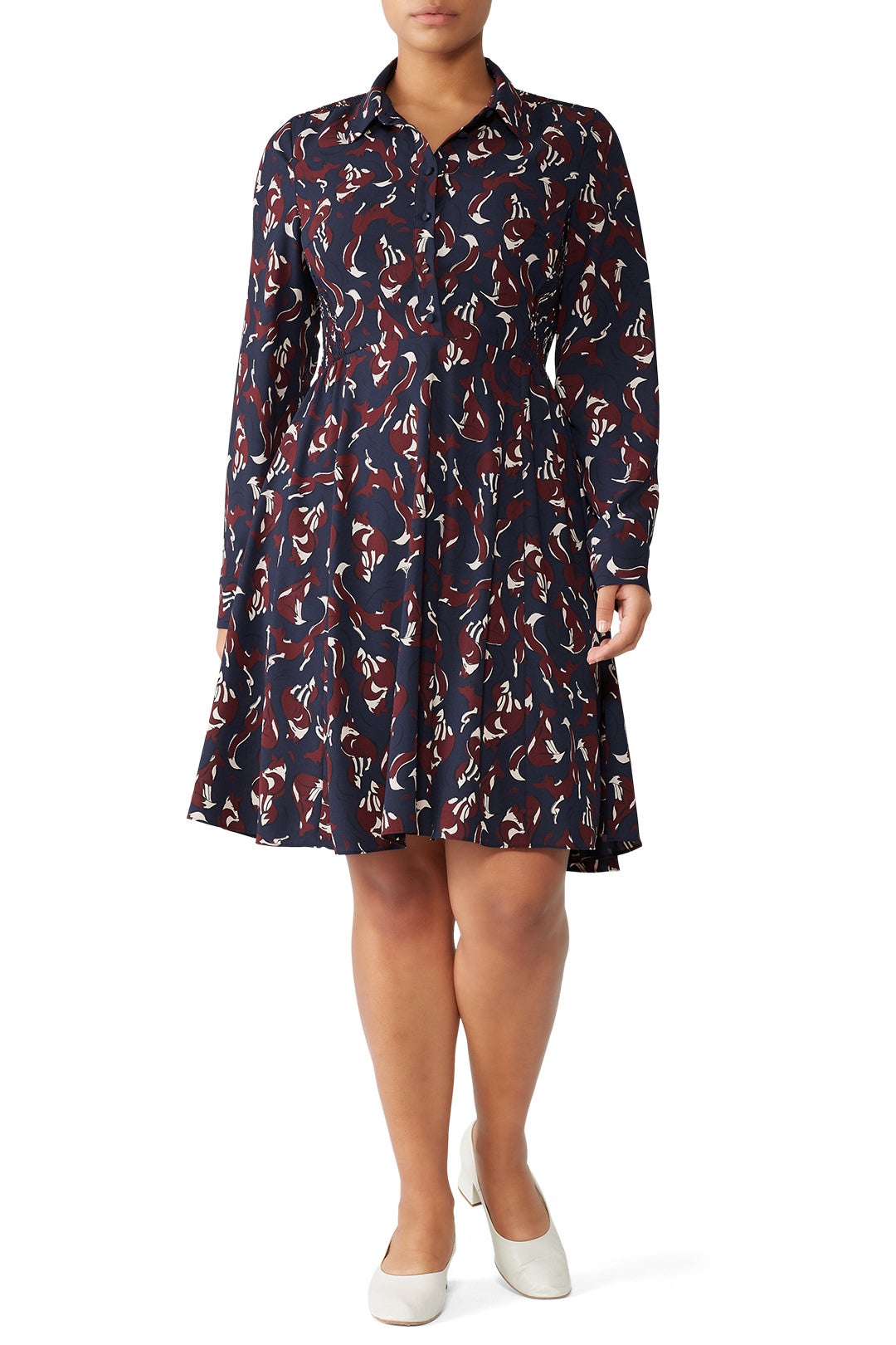 Foxes Smocked Dress by kate spade new york 4