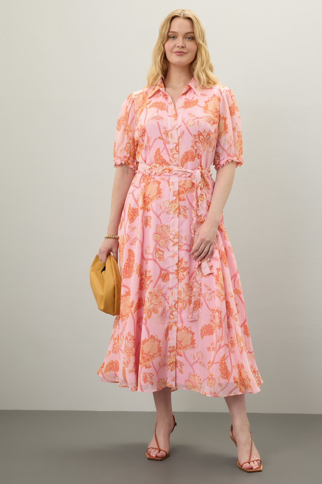 Pink Floral Shirt Dress by Derek Lam 10 Crosby x RTR | Rent the Runway