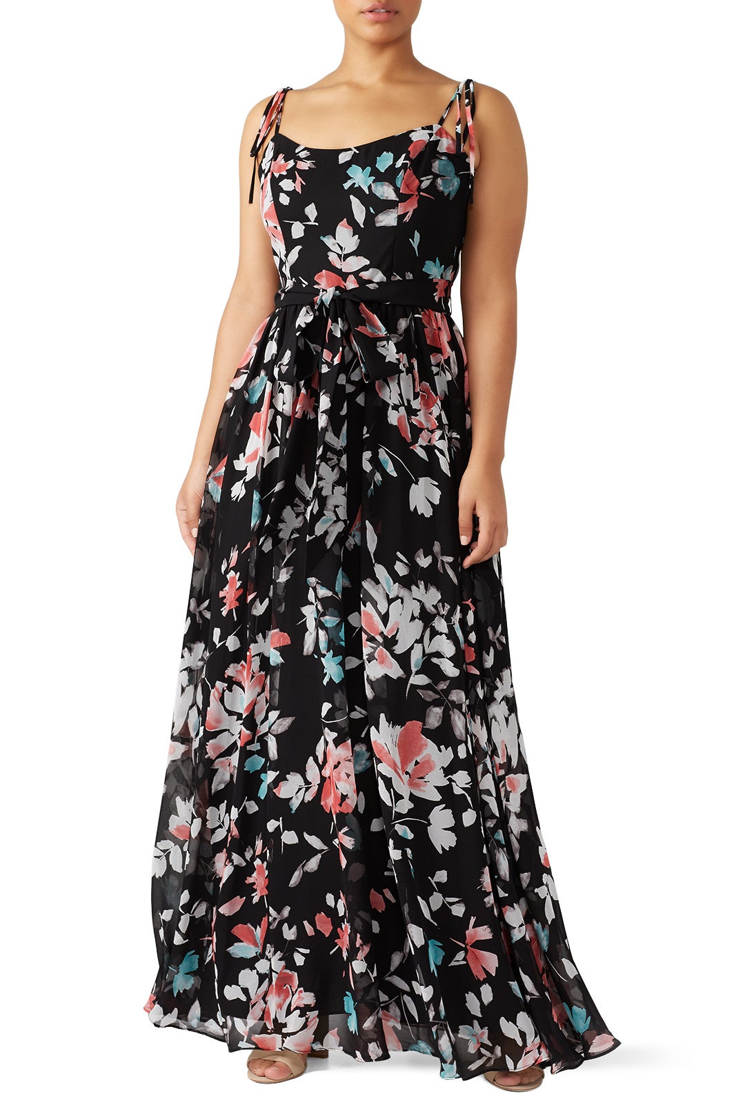 Hollie Black Floral Maxi by Dress The Population 4