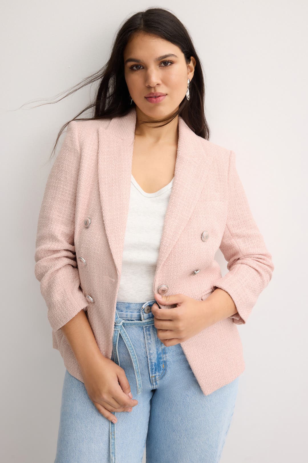 サンローラン　テディジャケット　ピンク Pink Ryland Dickey Jacket by Veronica Beard | Rent the Runway