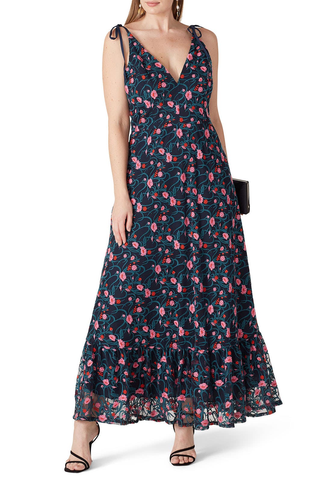 定価13万 フォクシーニューヨーク Sunny Flower Dress 38 Sunny Maxi by Dress The Population | Rent the Runway