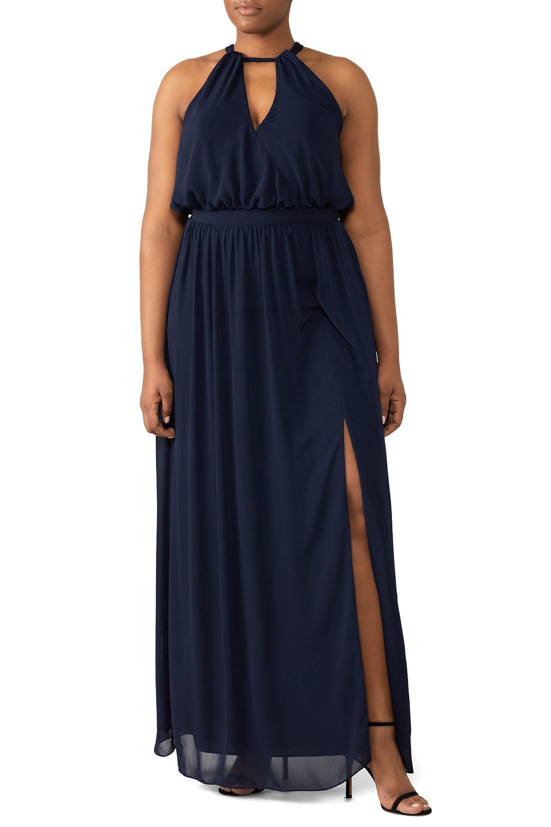 Navy Fleurette Gown by WATTERS 4