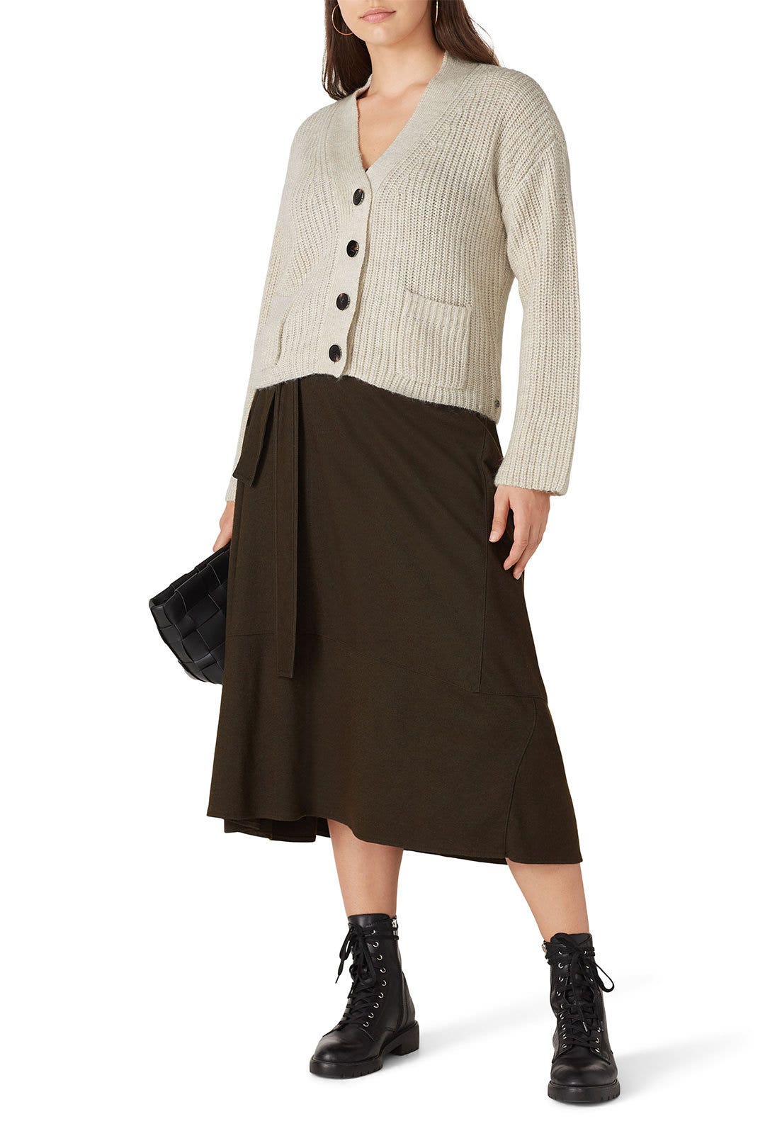 White Ribbed Cardigan by Scotch & Soda 5