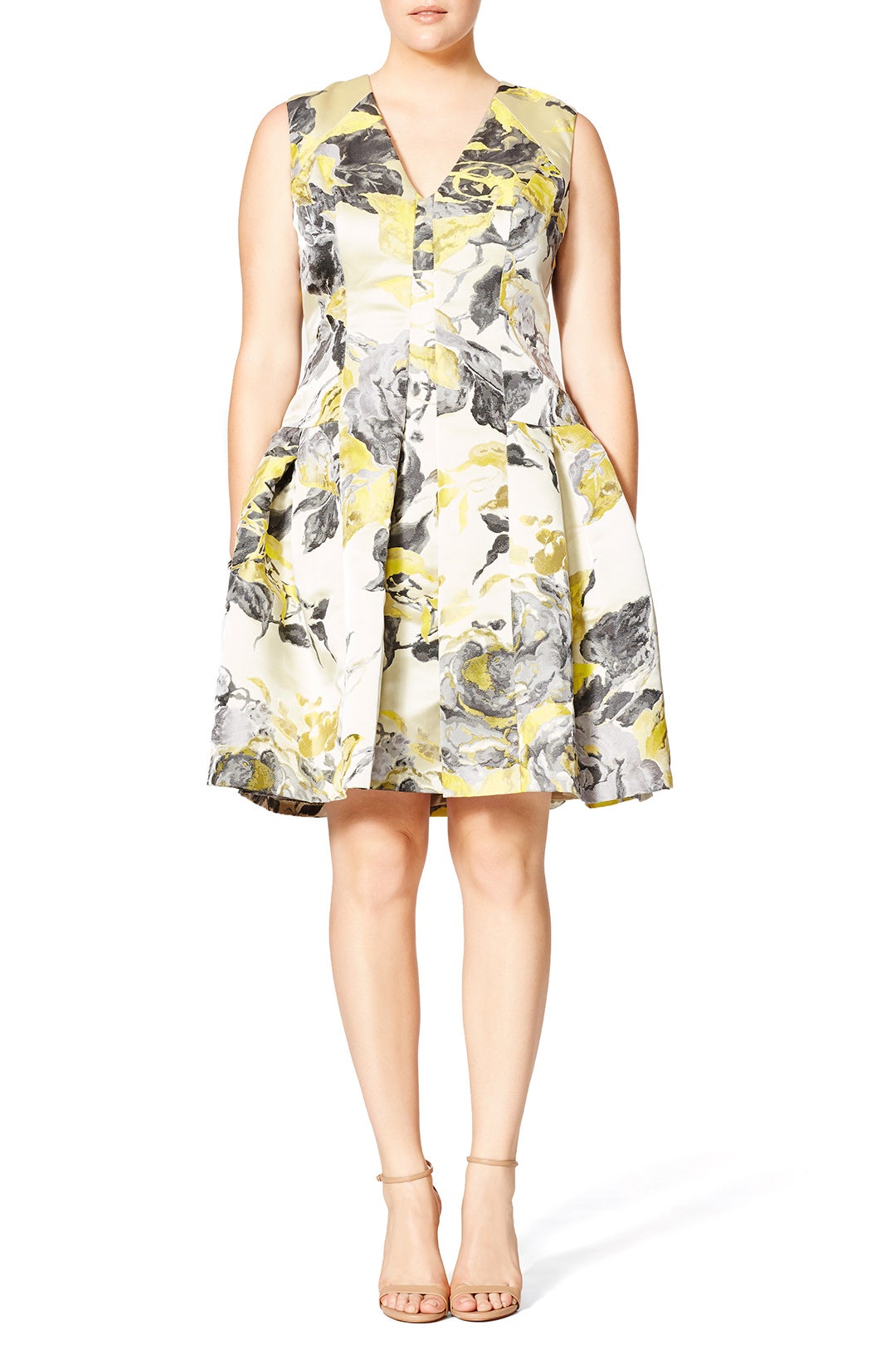 Citrus Flare Dress by Carmen Marc Valvo 4