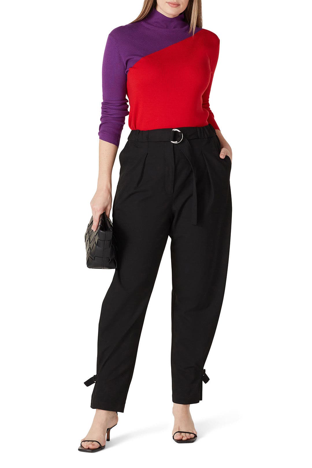 Multi High Neck Sweater by Emporio Armani | Rent the Runway