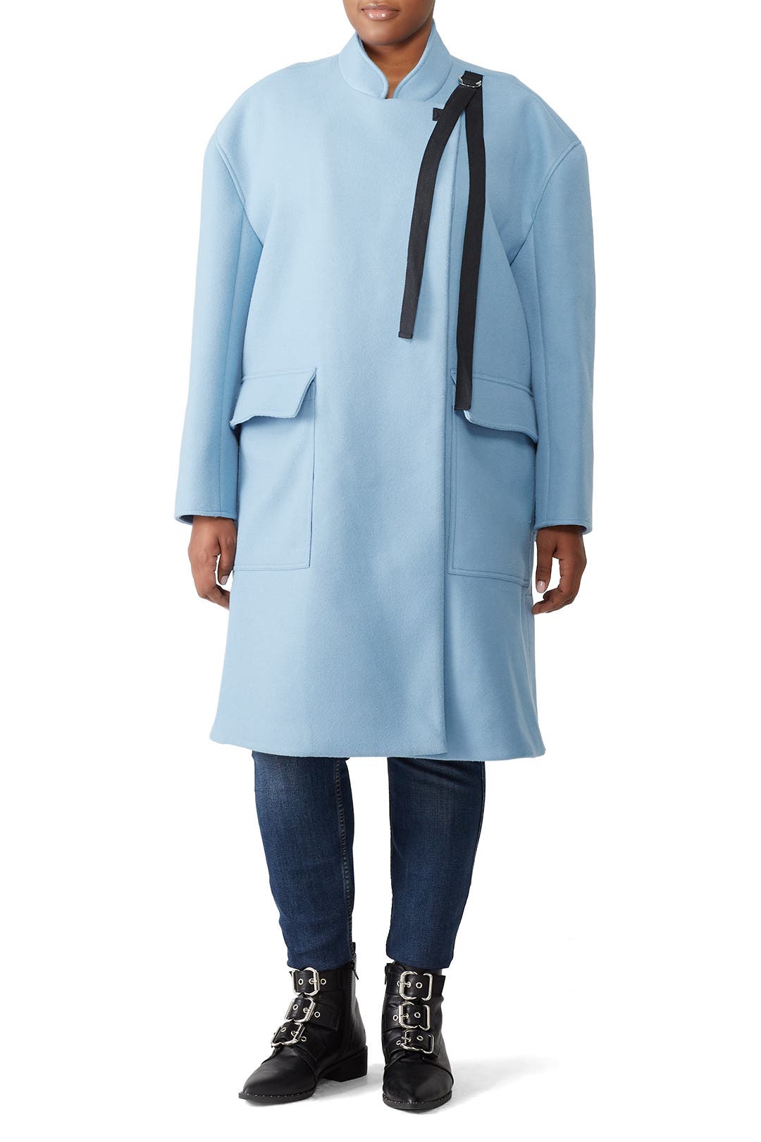 Blue A-Line Coat by Derek Lam 10 Crosby | Rent the Runway