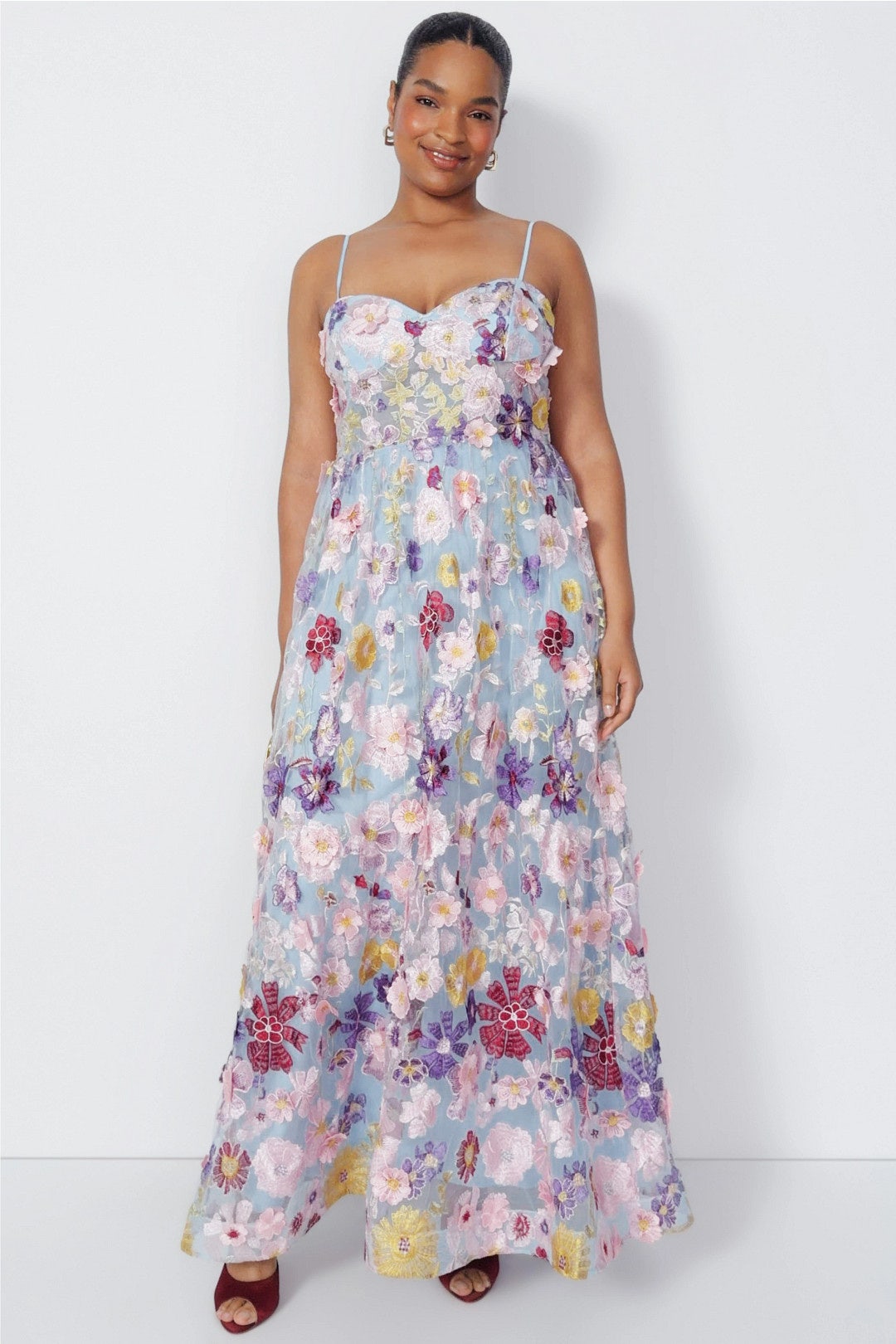 Floral Embroidered Gown by Ieena for Mac Duggal 4