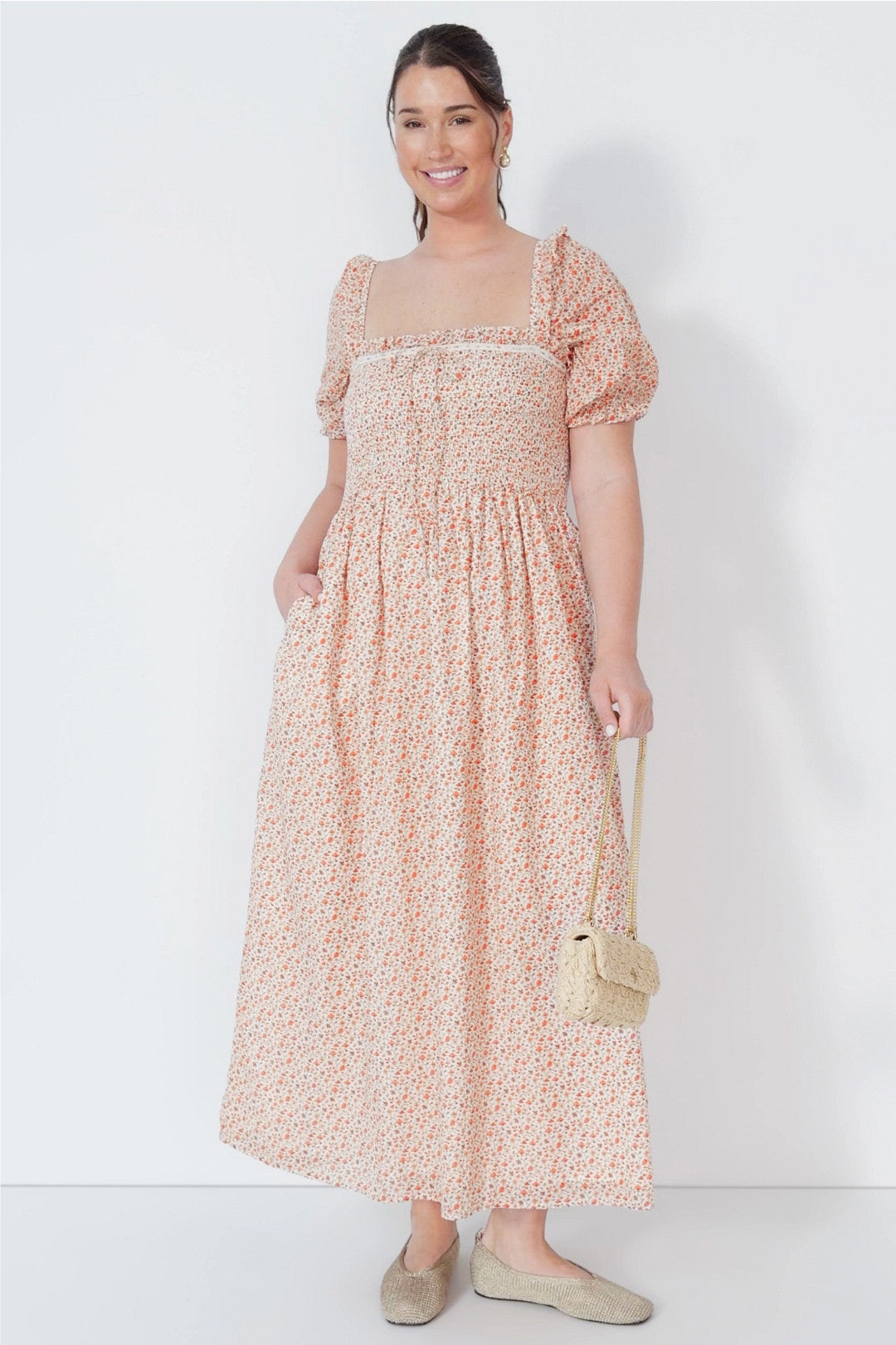 Floral Scarlett Midi Nap Dress by Hill House Home 4