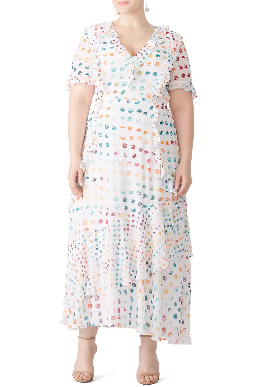 Multi Polka Dot Maxi by ML Monique Lhuillier 4