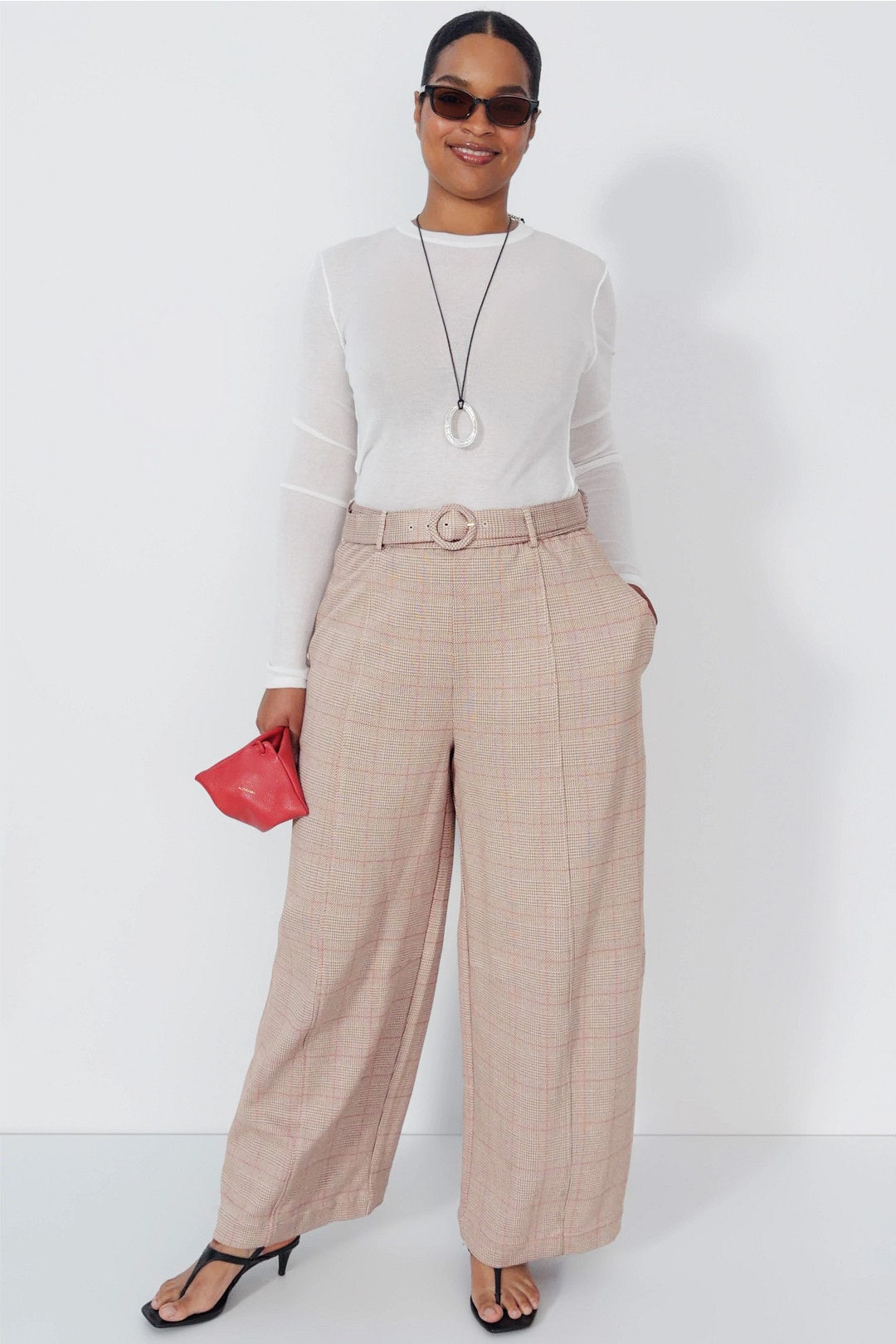 Plaid Barrel Leg Pants by Rosetta Getty x RTR 4
