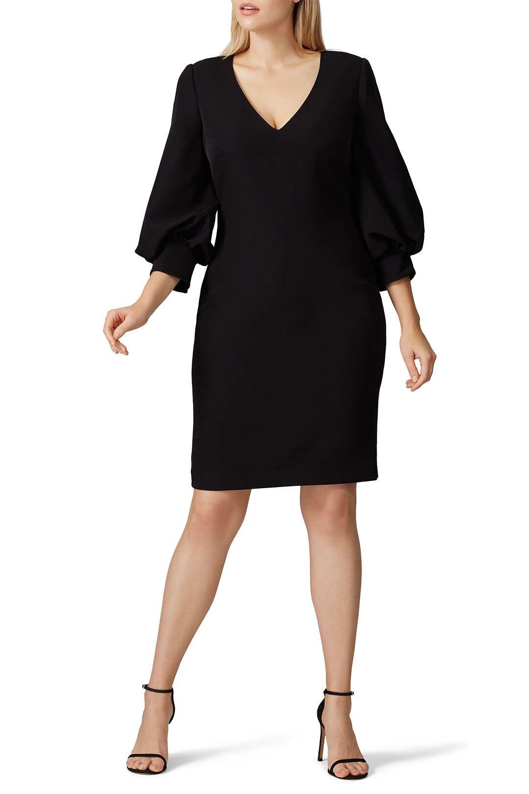 Black Faux Leather Sheath by Badgley Mischka 4