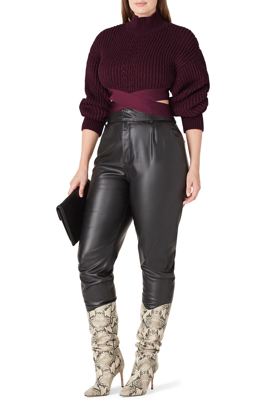 Red Chunky Crop Top by Hervé Léger 5