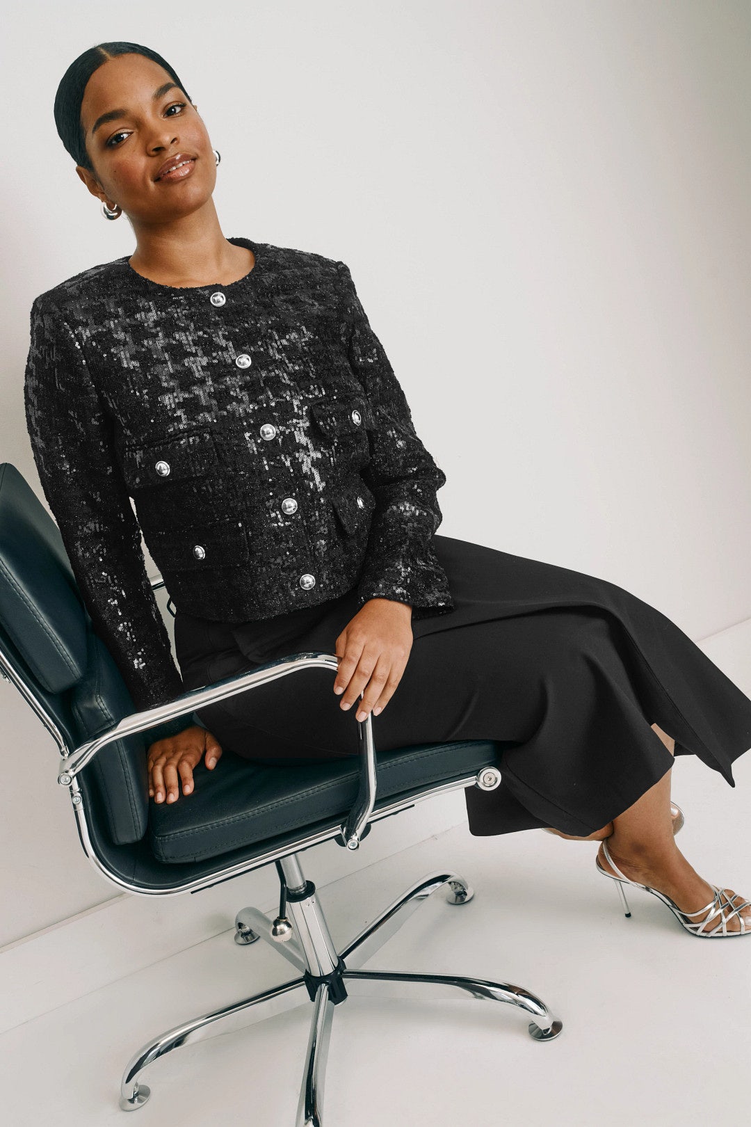 Sequin Tweed Cropped Jacket by MICHAEL KORS 5
