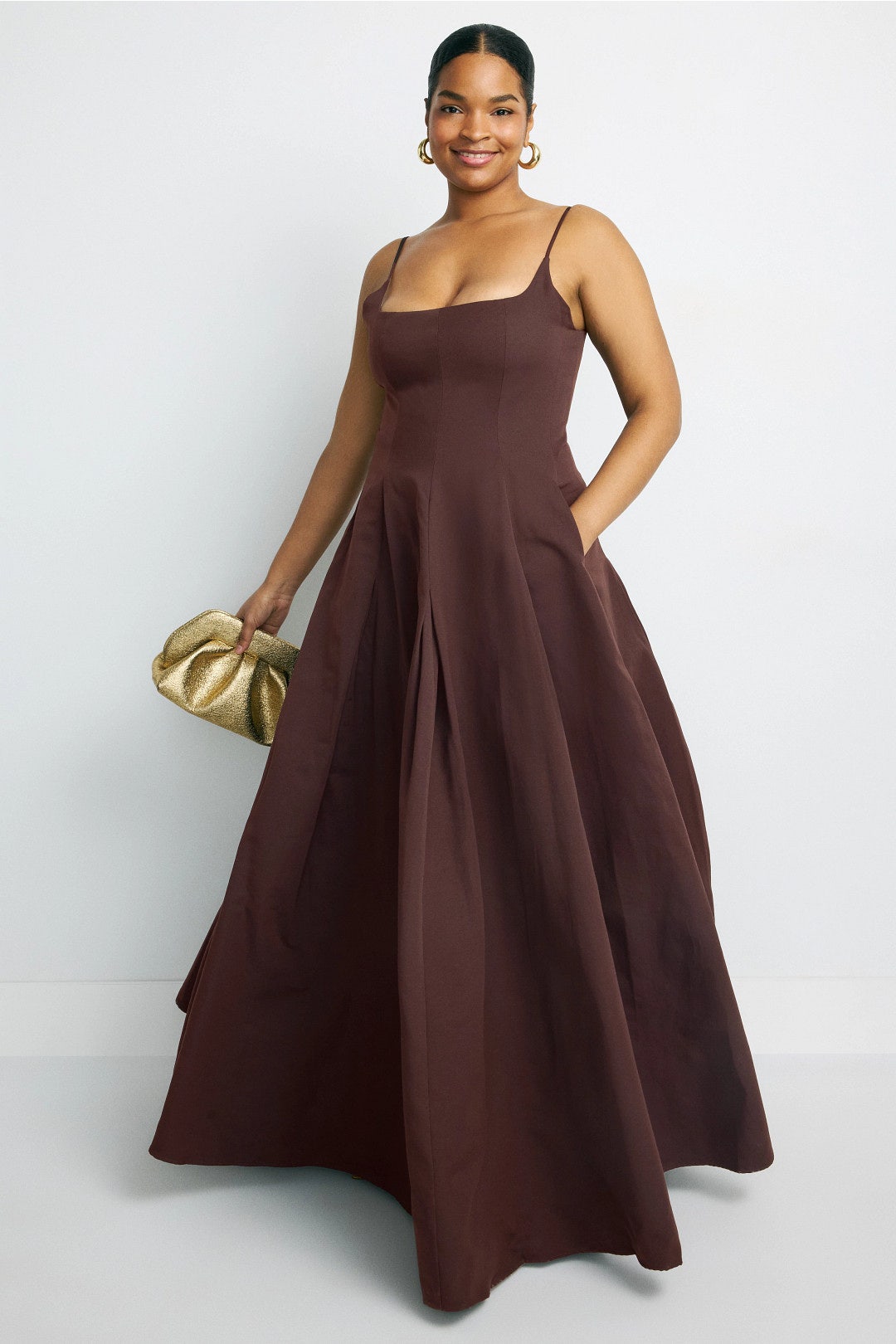 Brown Joy Maxi Dress by Staud 5