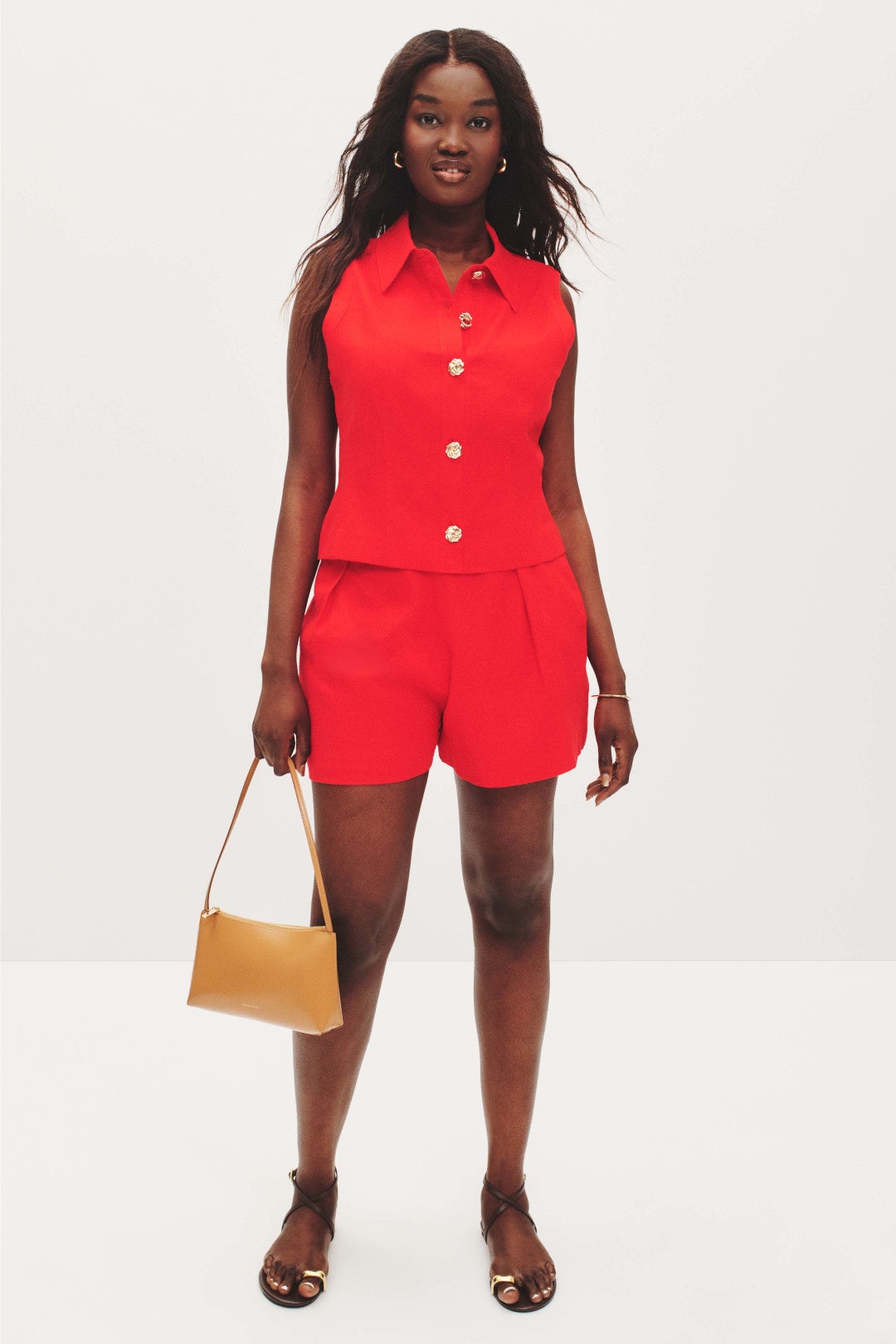 Sleeveless Button Down Top by TOCCIN X RTR 5