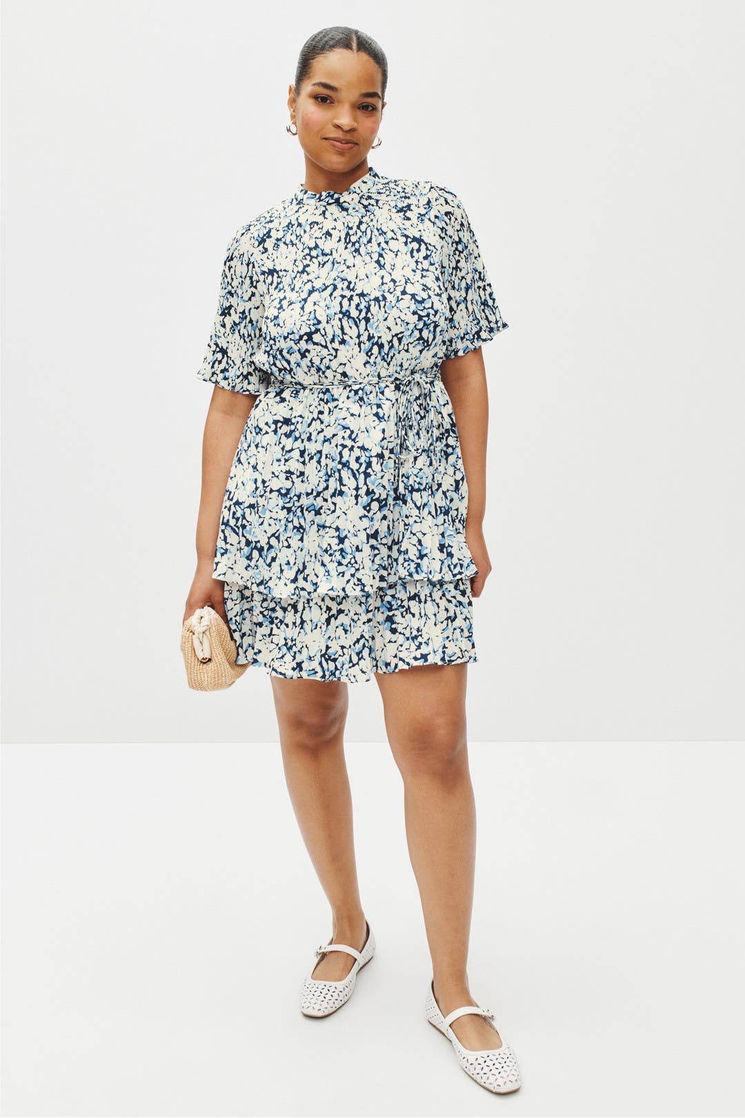 Tiered Pleated Mini Dress by Derek Lam 10 Crosby x RTR | Rent the