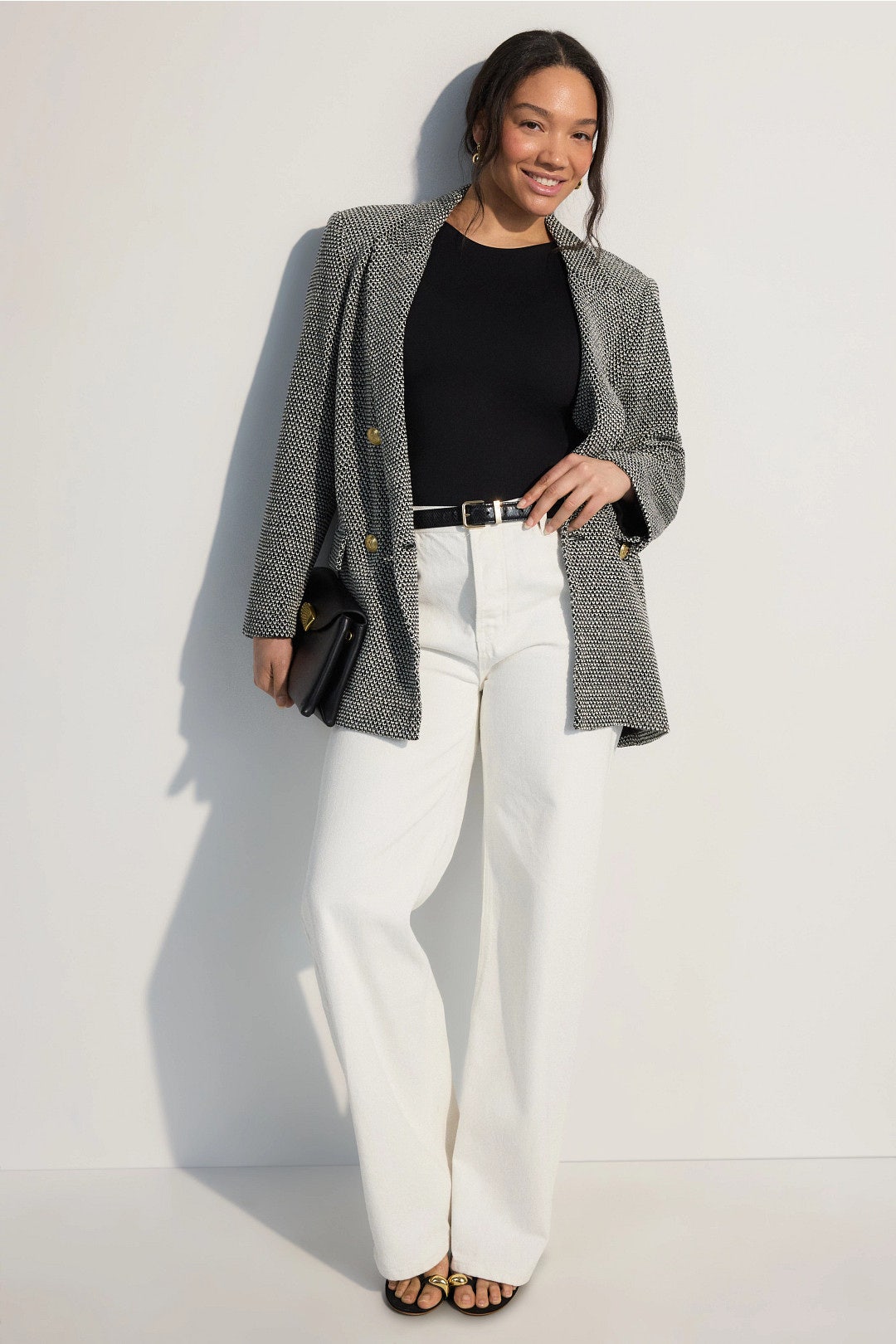 Riva Knit Double Breasted Blazer by L'agence 4