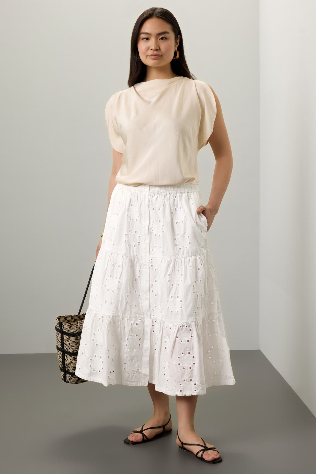 Eyelet Midi Skirt by Thakoon x RTR | Rent the Runway