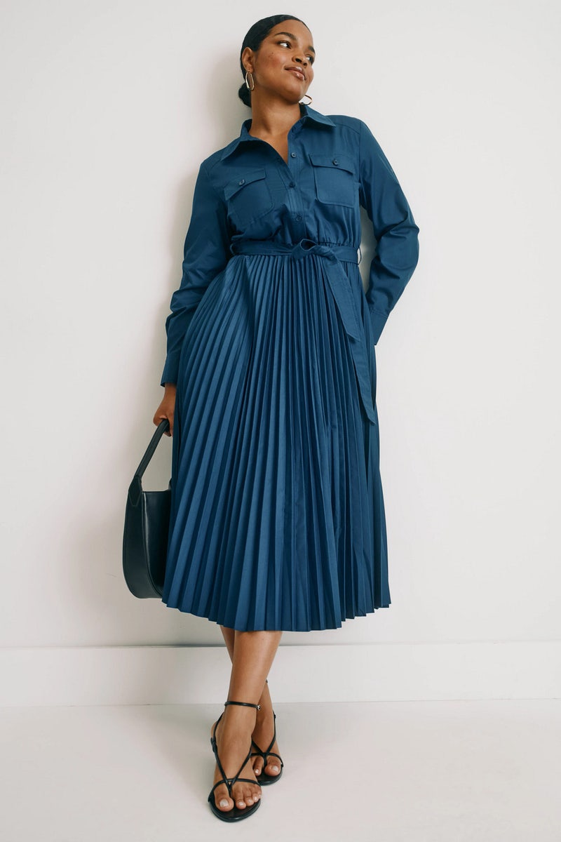 strapless open back dress Batwing Pleated Dress 61 / One Size
