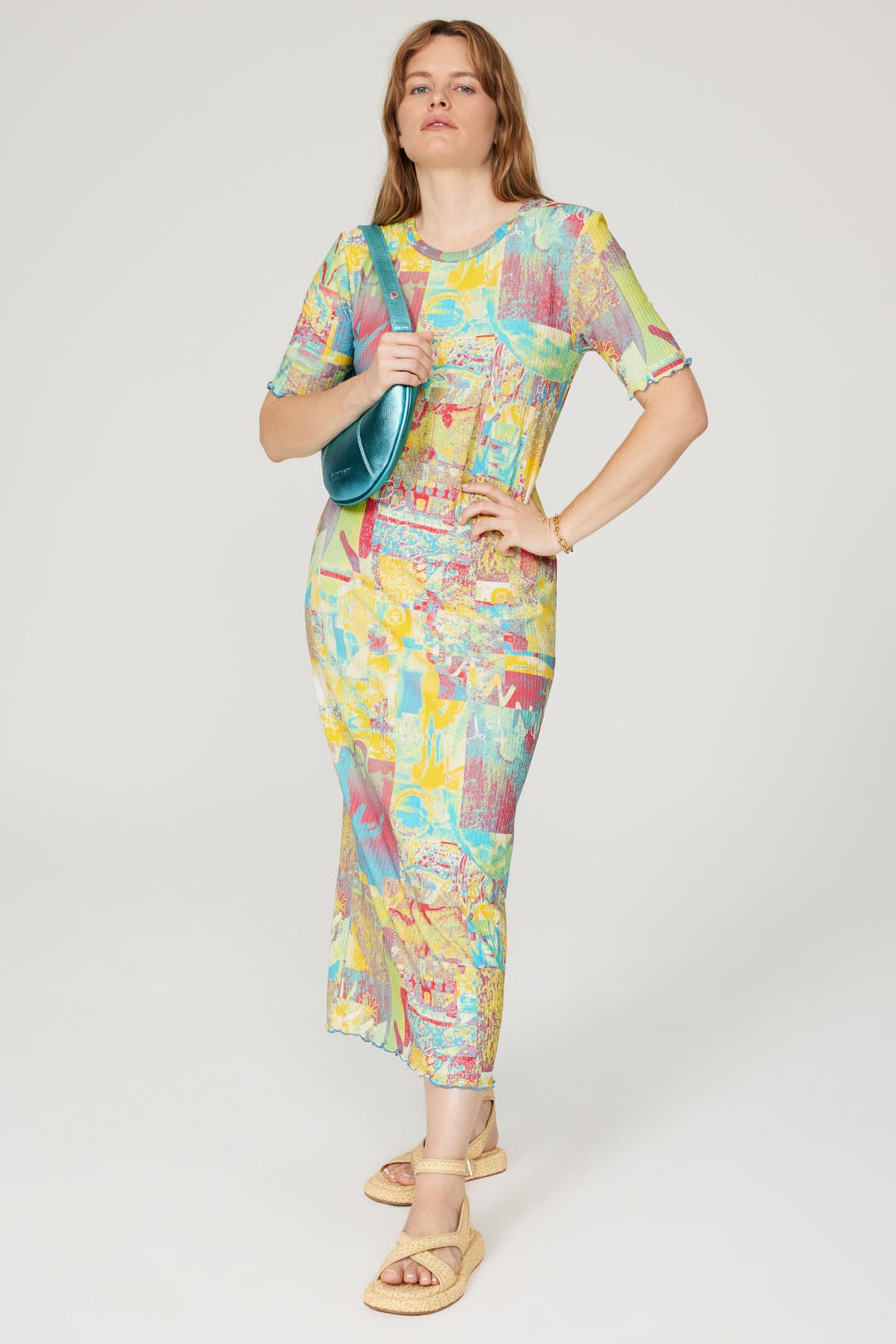 【関税＆送料込み】Ganni Printed Midi Dress GANNI Printed Slip Midi Dress - Vibrant Orange | Garmentory