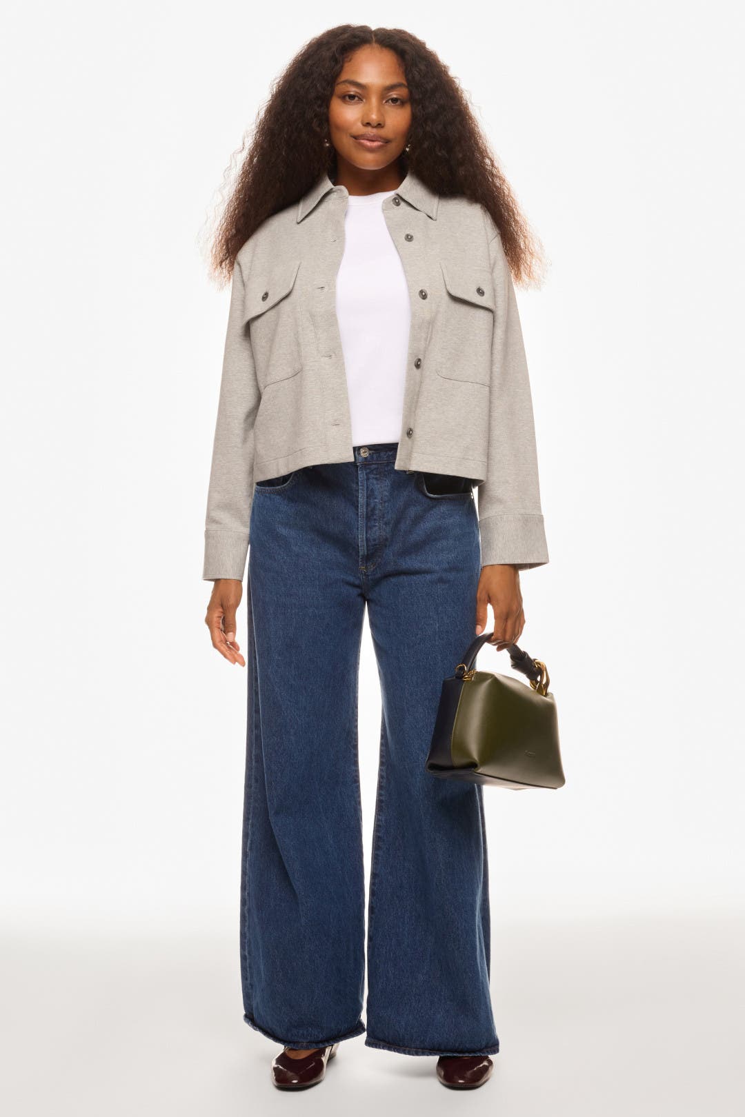 Cropped Shirt Jacket by VINCE. | Rent the Runway