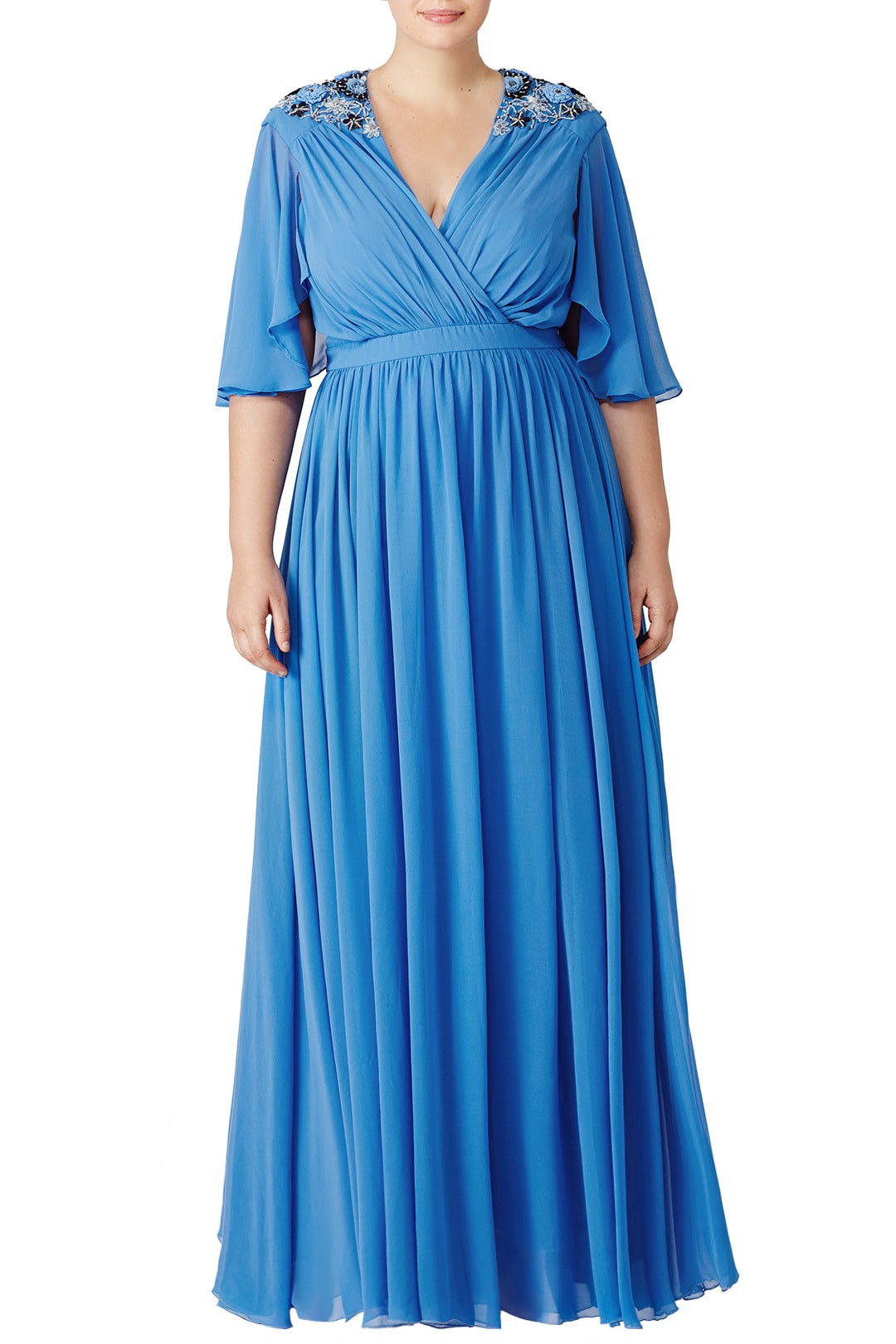 Blue Lupita Gown by Badgley Mischka 4