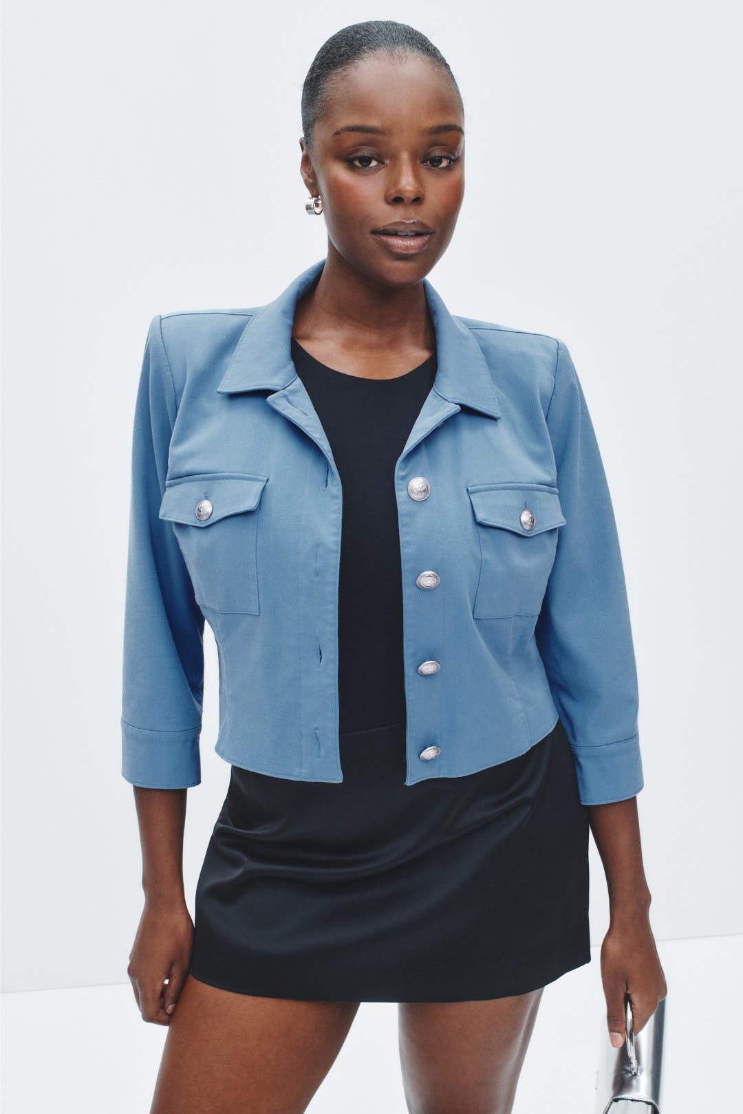 Kumi Cropped Fitted Jacket by L'agence | Rent the Runway