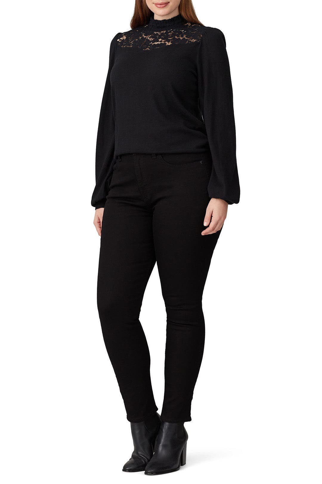 Black High Neck Sweater by Lauren Ralph Lauren 5