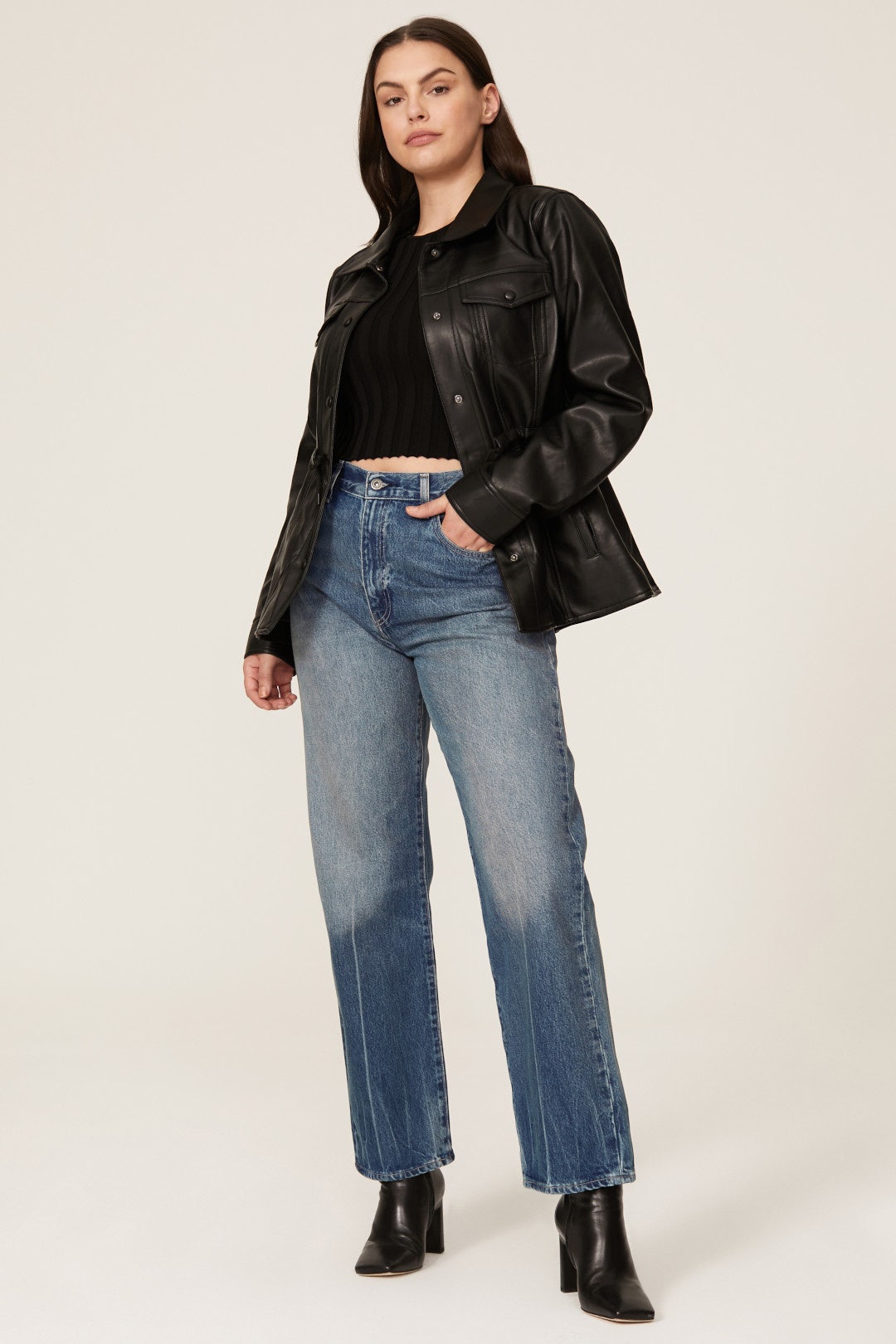 High Rise Long Column Jeans by Levi's 5