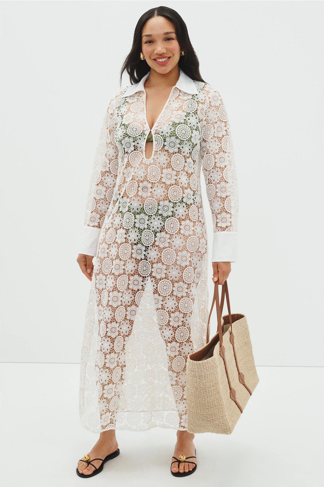Collared Maxi Cover Up by Ronny Kobo x RTR 4