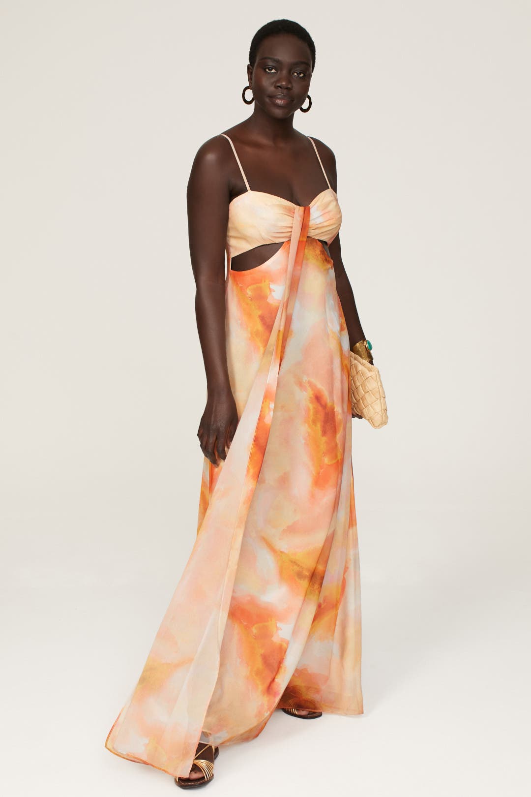 Orange Tie Dye Gown by Aidan AIDAN MATTOX | Rent the Runway