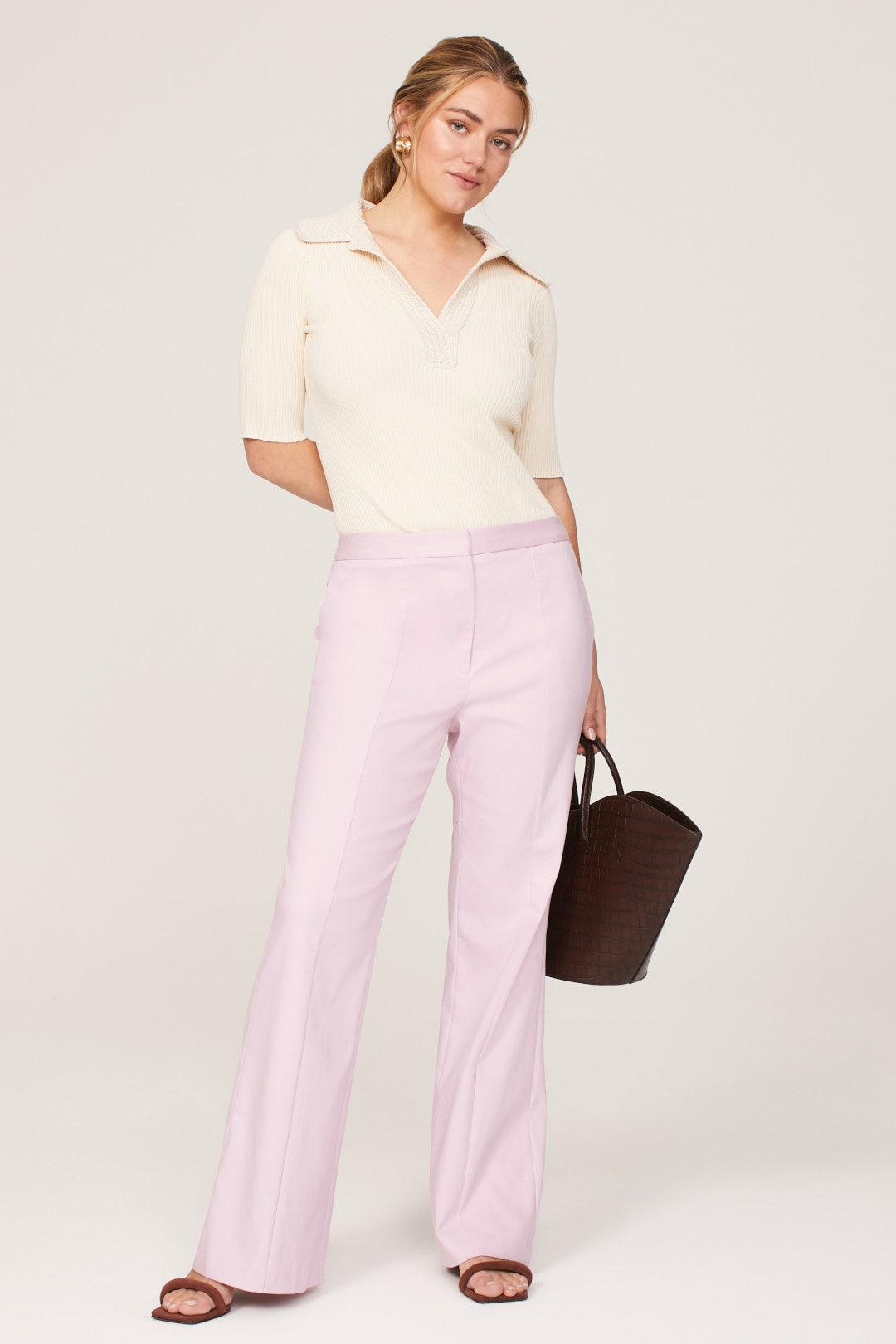 Lavender Flare Pants by Donna Karan New York 5