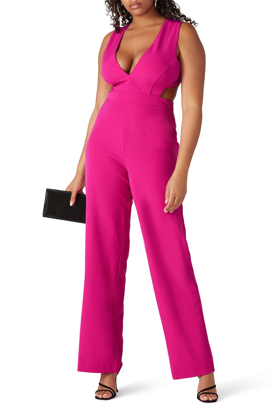 Plunging Crepe Jumpsuit by Aidan AIDAN MATTOX 5