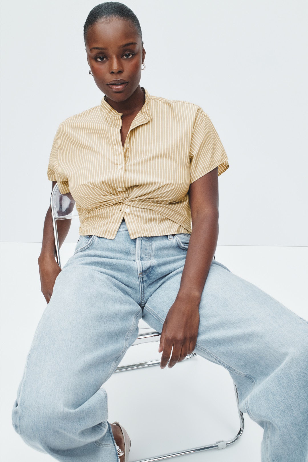 Gretchen Stripe Poplin Shirt by rag & bone 5