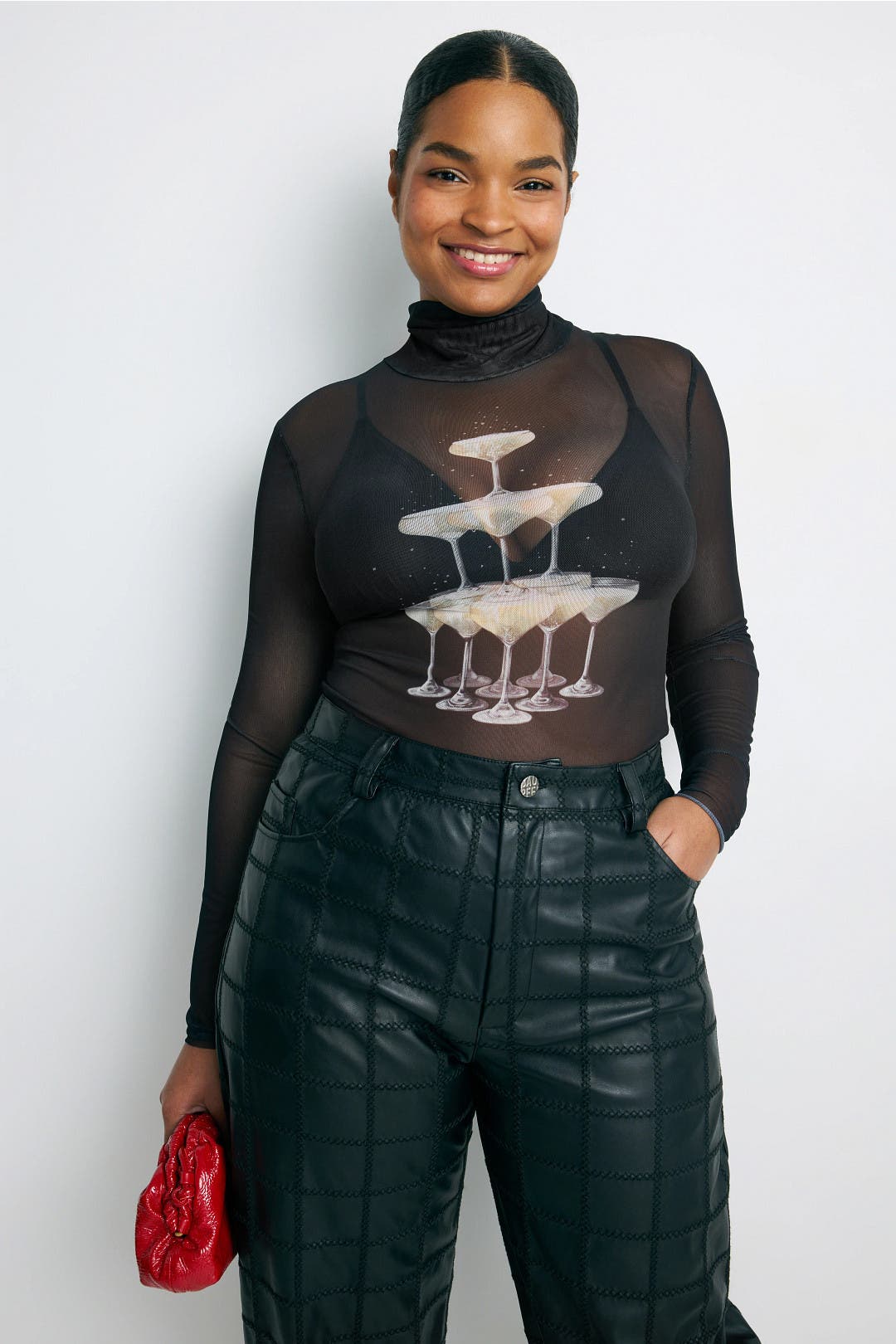 Sheer Lillian Turtleneck by Rachel Antonoff | Rent the Runway