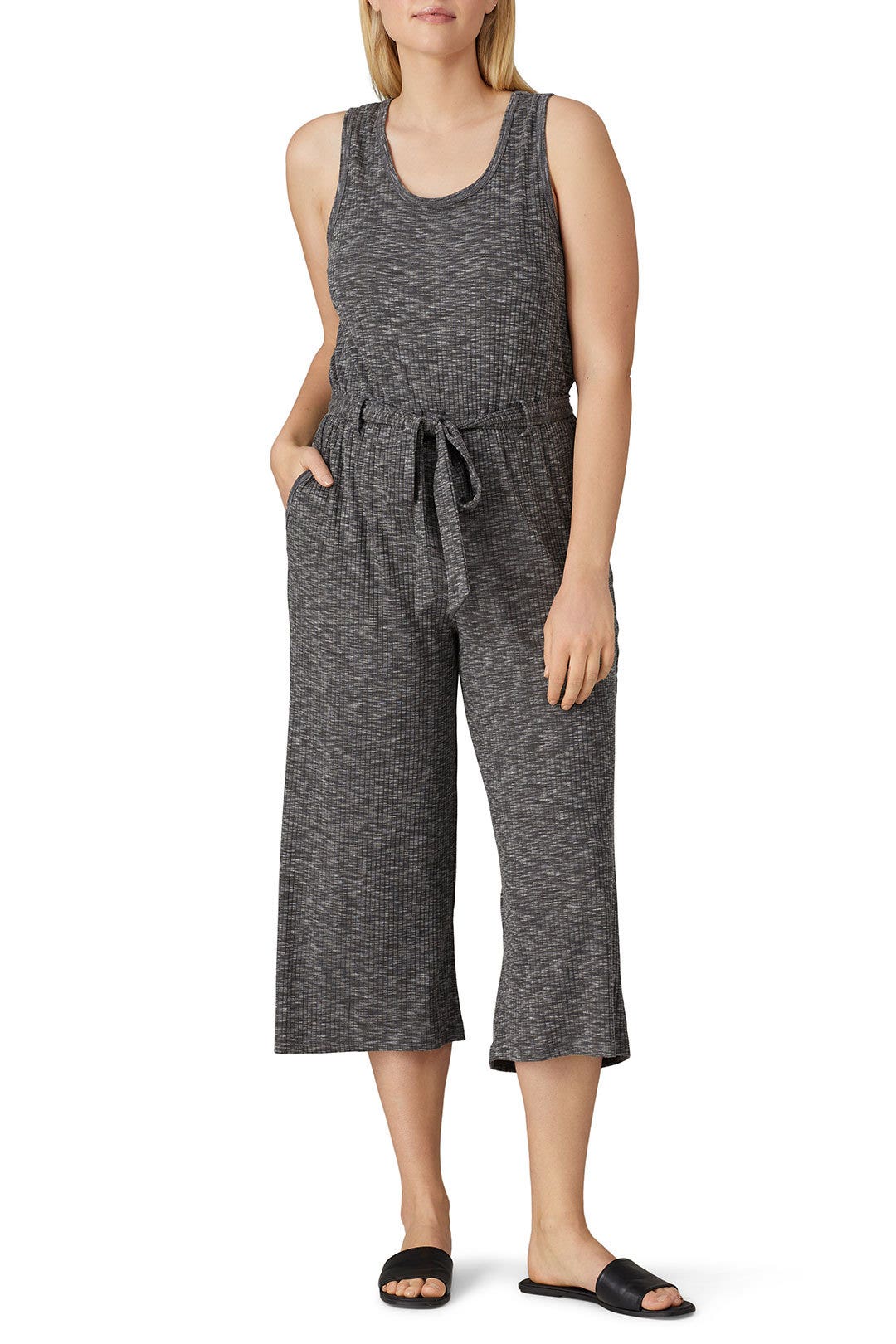 Grey Devin Knit Jumpsuit by B Collection by Bobeau 5