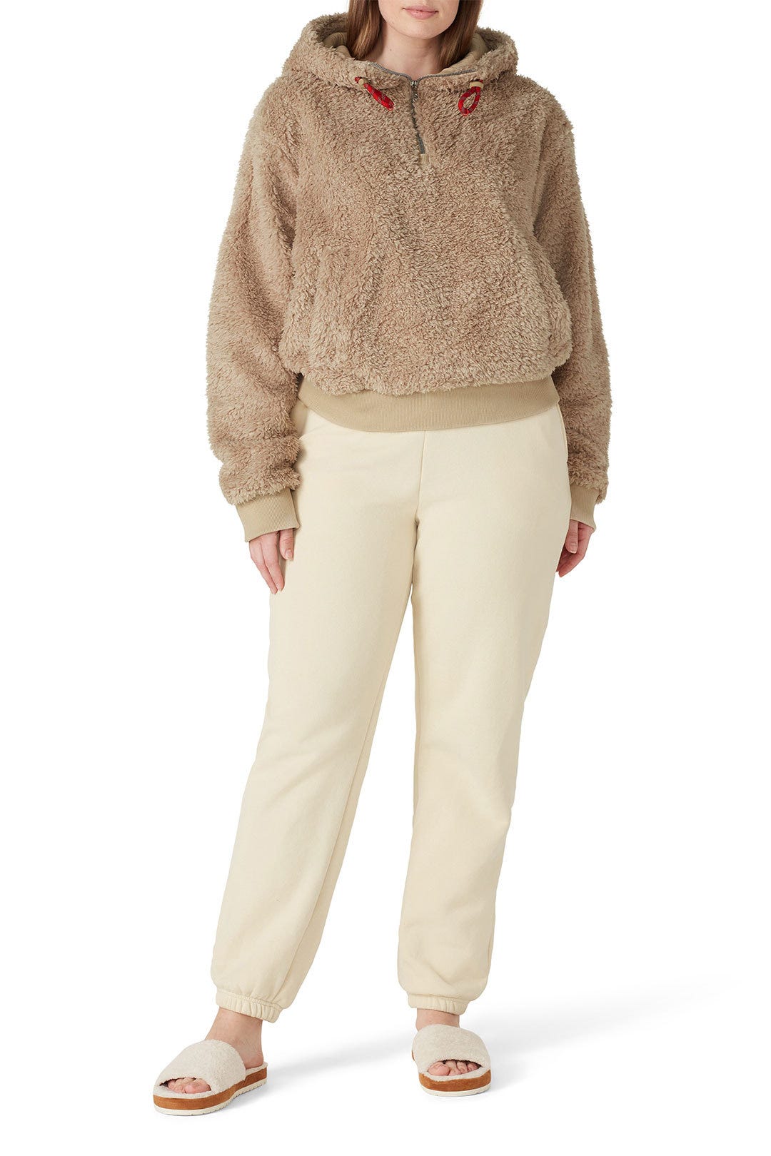 Beige Oh So Faux Sherpa Pullover by Lululemon 5