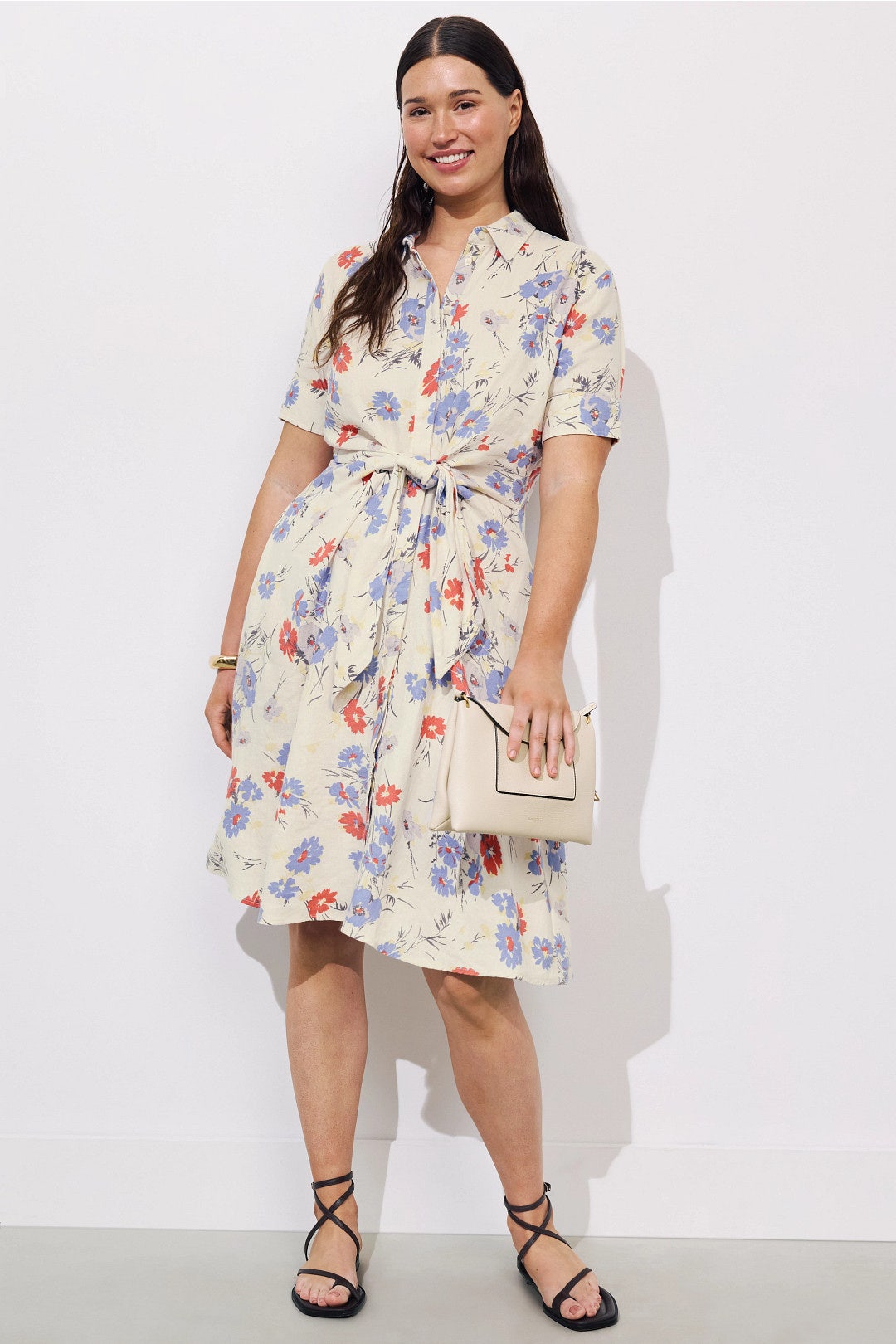 Floral Tie Front Shirt Dress by Lauren Ralph Lauren 4