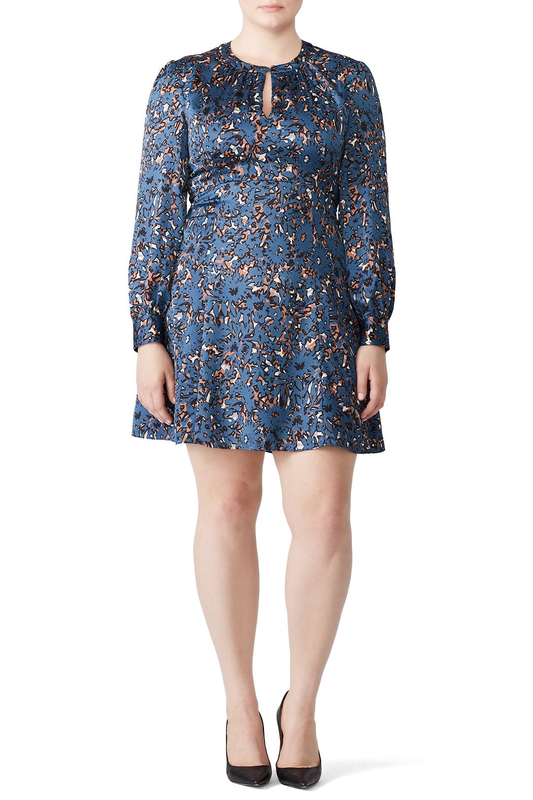Blue Abstract Floral Dress by Slate & Willow 3