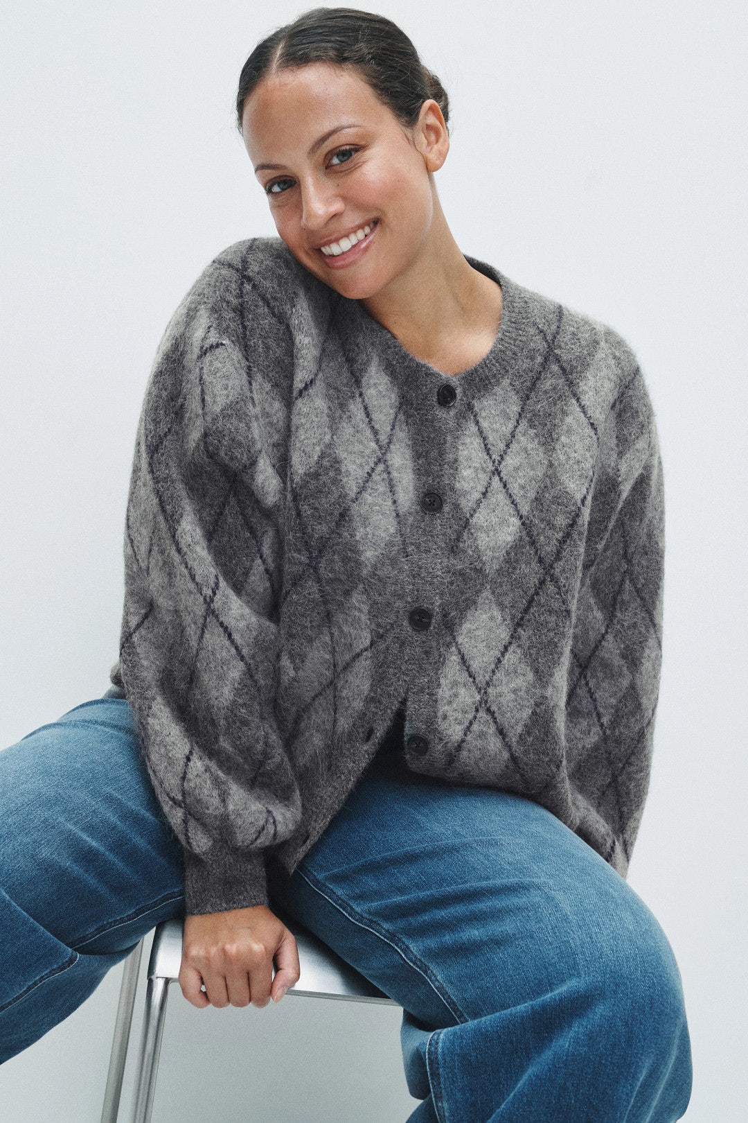 Sasi Checkered Cardigan by Gestuz 5