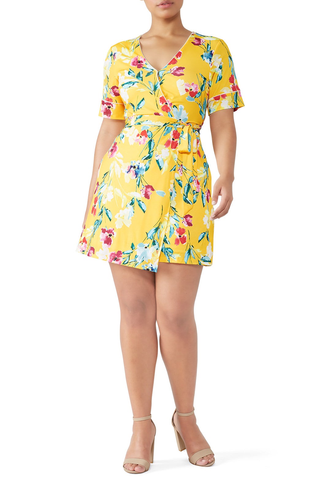 Floral V-Neck Wrap Dress by Alexia Admor 4