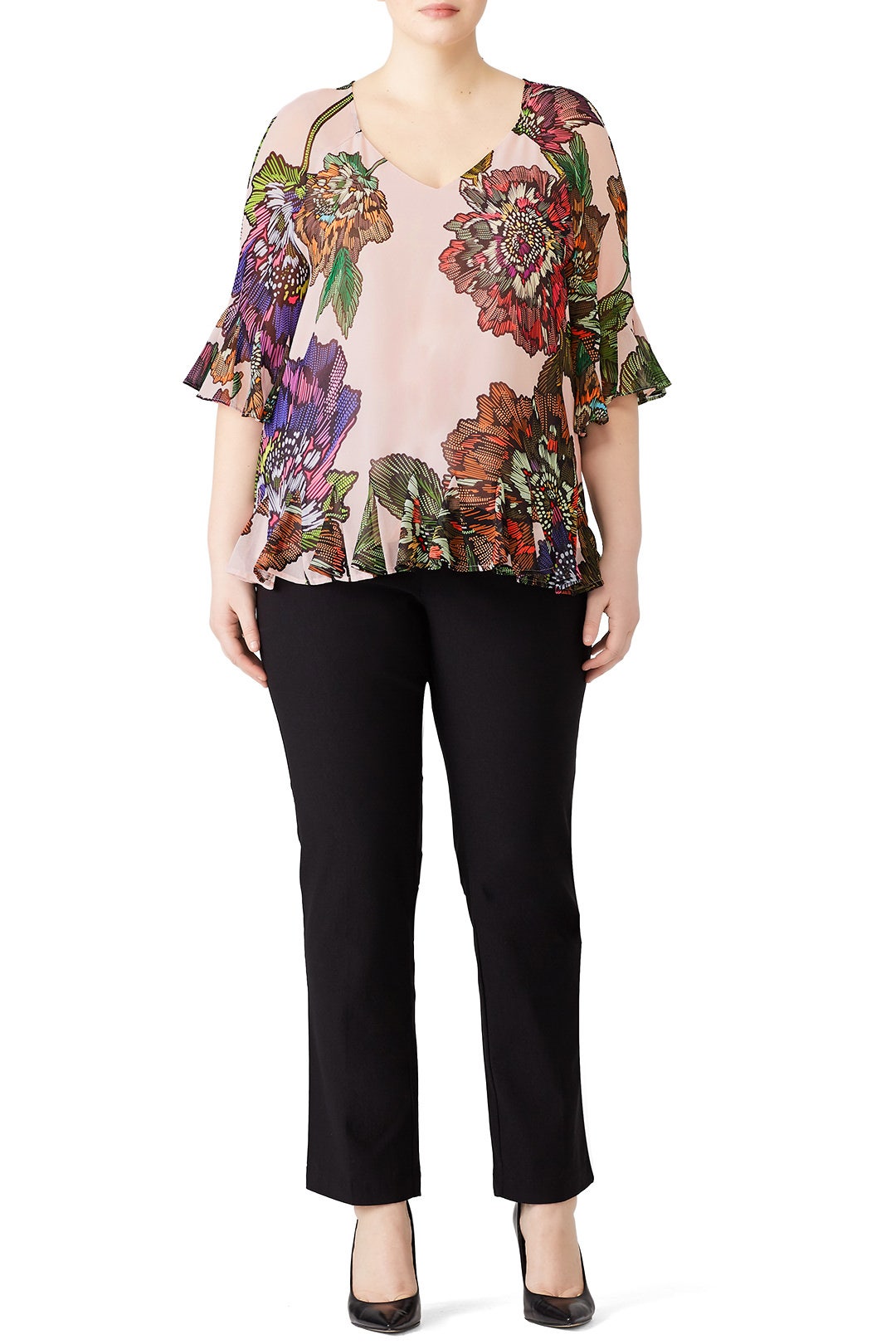 Floral Tie Back Top by Badgley Mischka 3
