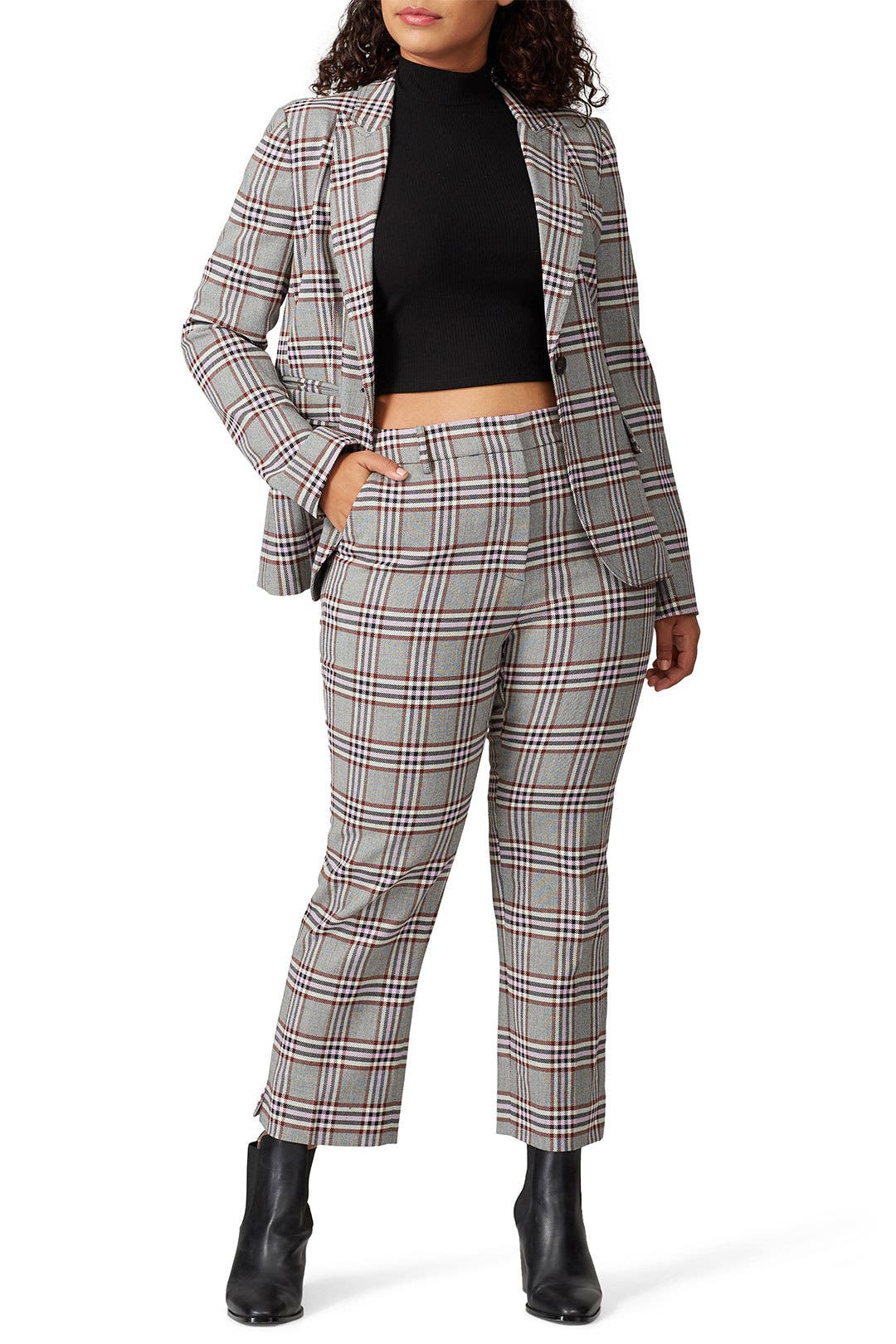 Buttoned Plaid Blazer by Derek Lam 10 Crosby | Rent the Runway