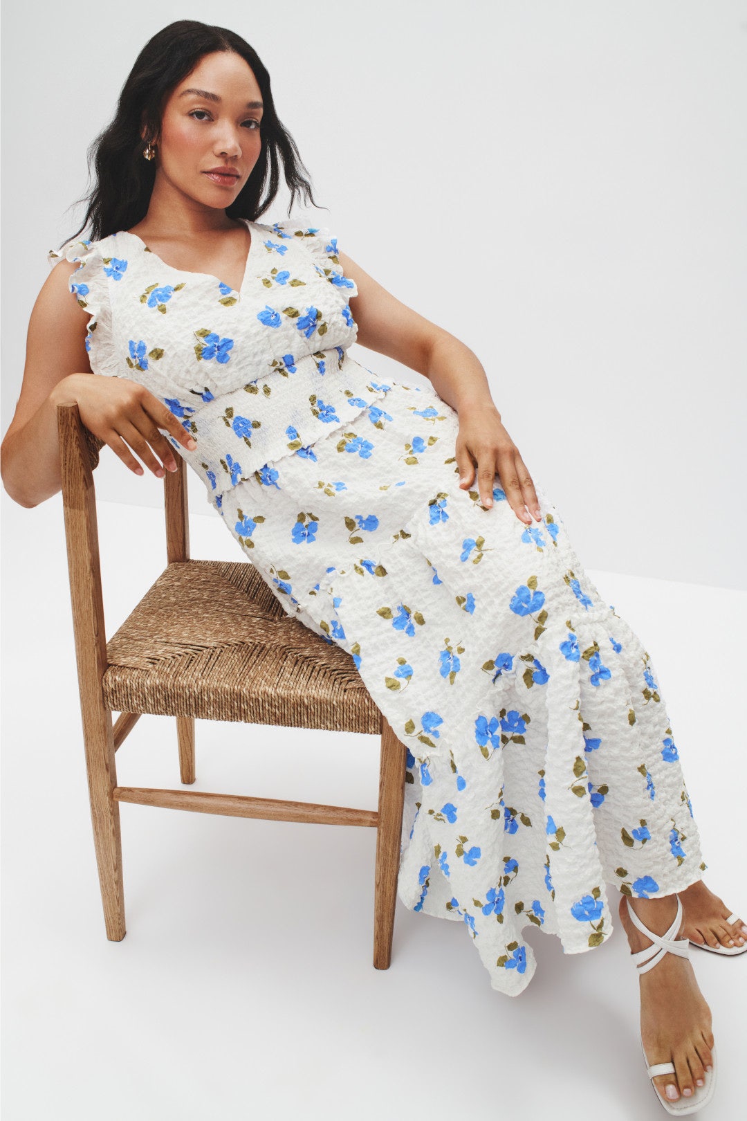 Painterly Bouquet Tiered Midi Dress by kate spade new york 5