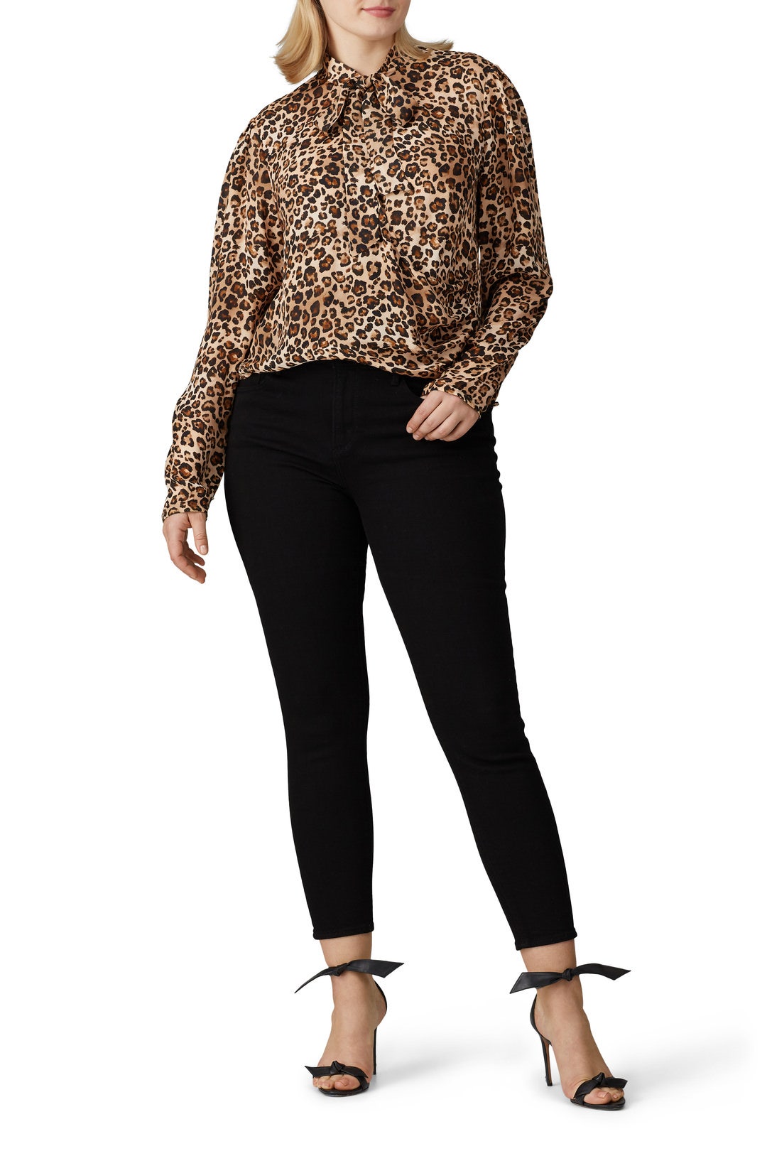 Leopard Tie Neck Top by Nicholas 5